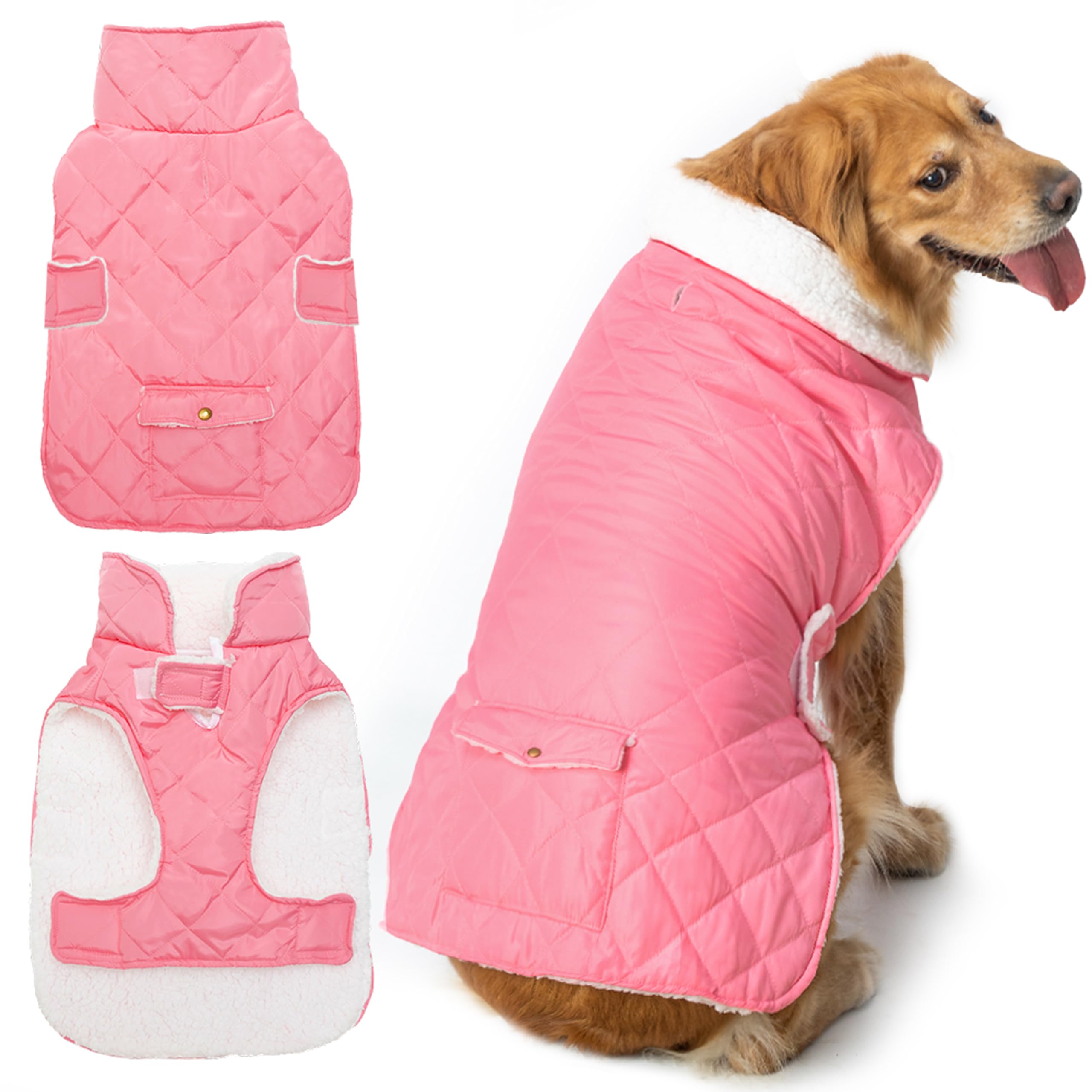 ORZECHKO Windproof Fleece Warm Pet Jacket