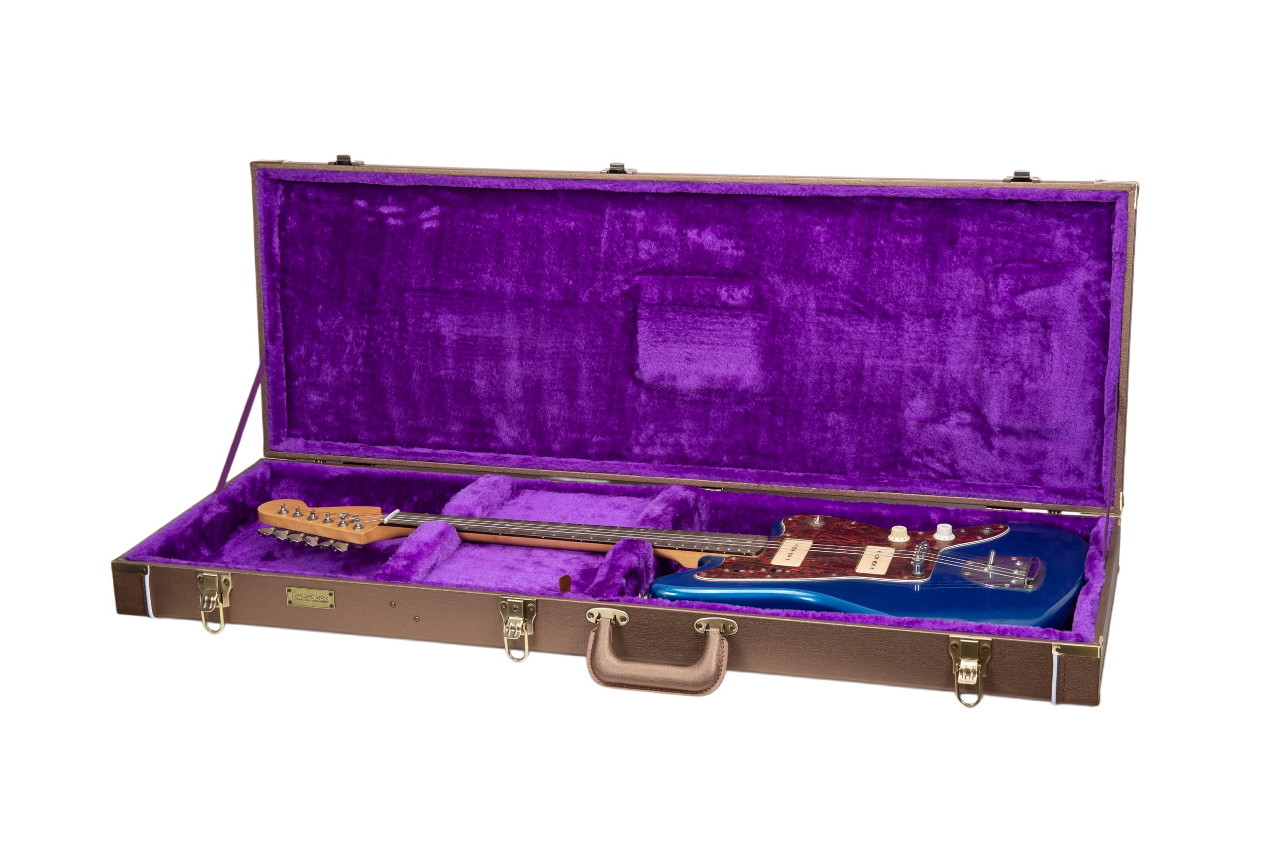 Amazon.com: Crossrock Rectangular Wooden Electric Guitar Case for