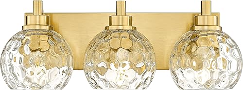 Miniatura 28 de Accesorios de Iluminación para Baño, Lámpara de Tocador para Baño de 5 Luces Negra y Dorada, Apliques de Pared Modernos de 32 Pulgadas con Pantalla