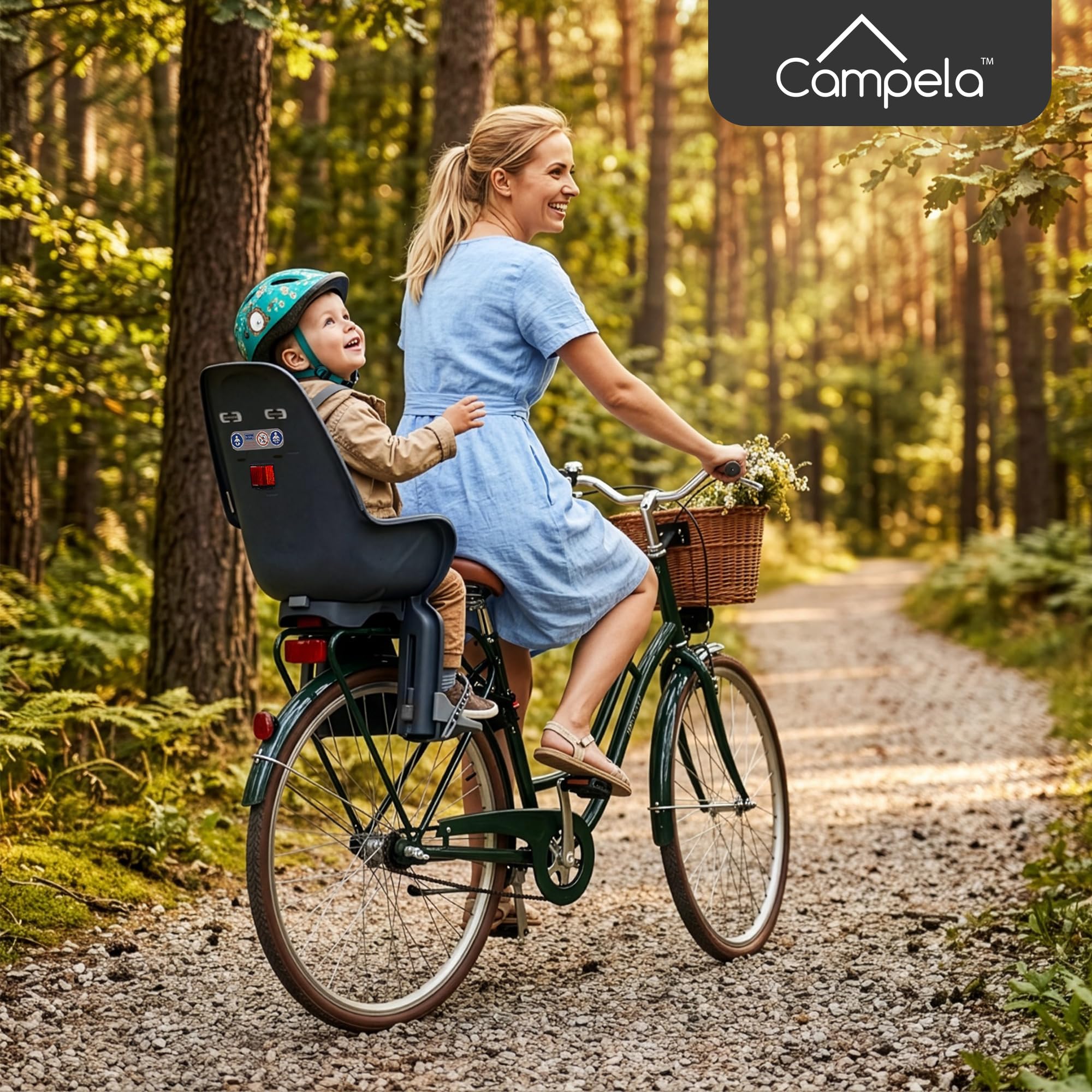Siège Enfant Vélo 2 en 1 Arrière Porte-Bagage Cadre CA0060