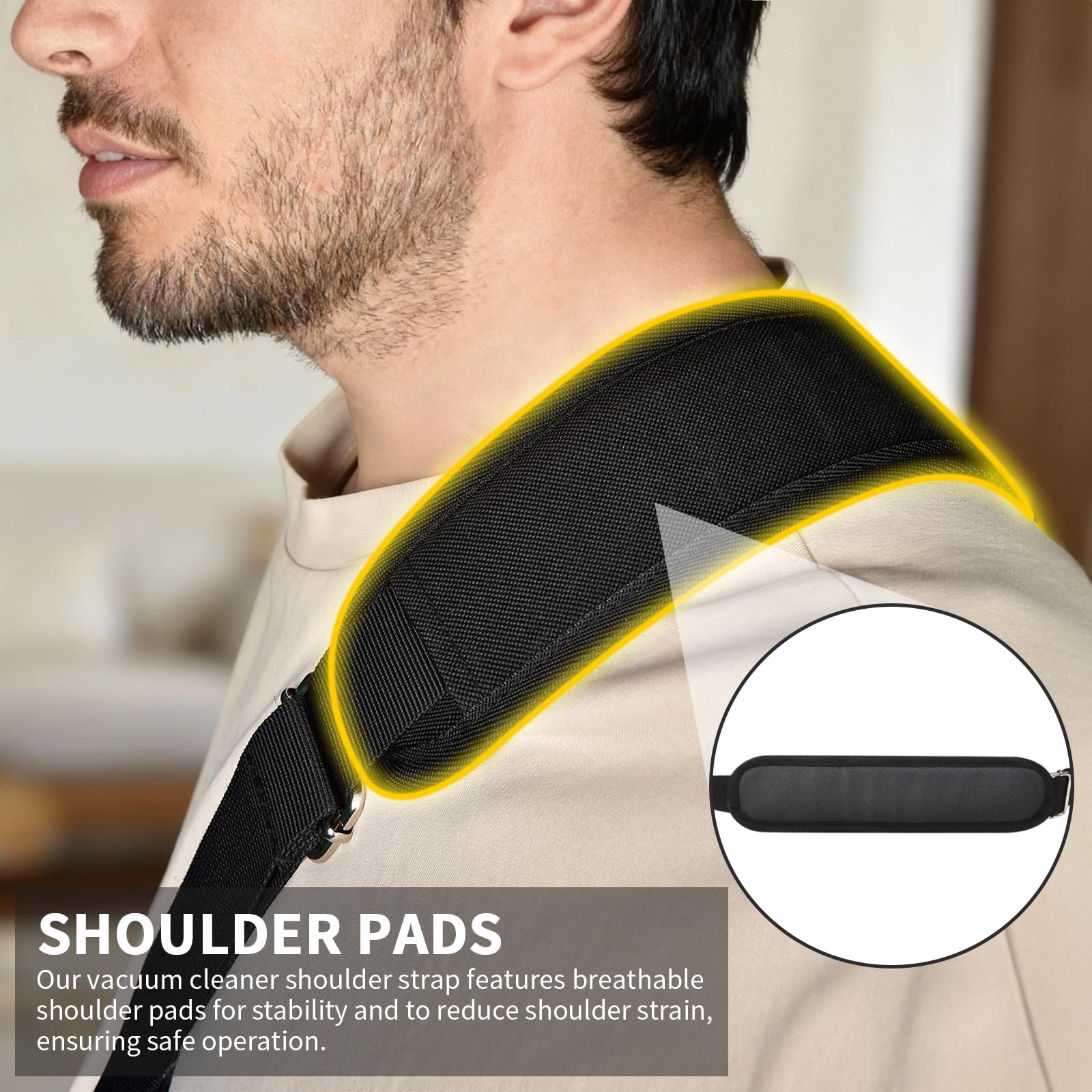 Universal Vacuum Shoulder Strap - Hands-Free Cleaning -5 Universal Vacuum Shoulder Strap - Hands-Free Cleaning -5