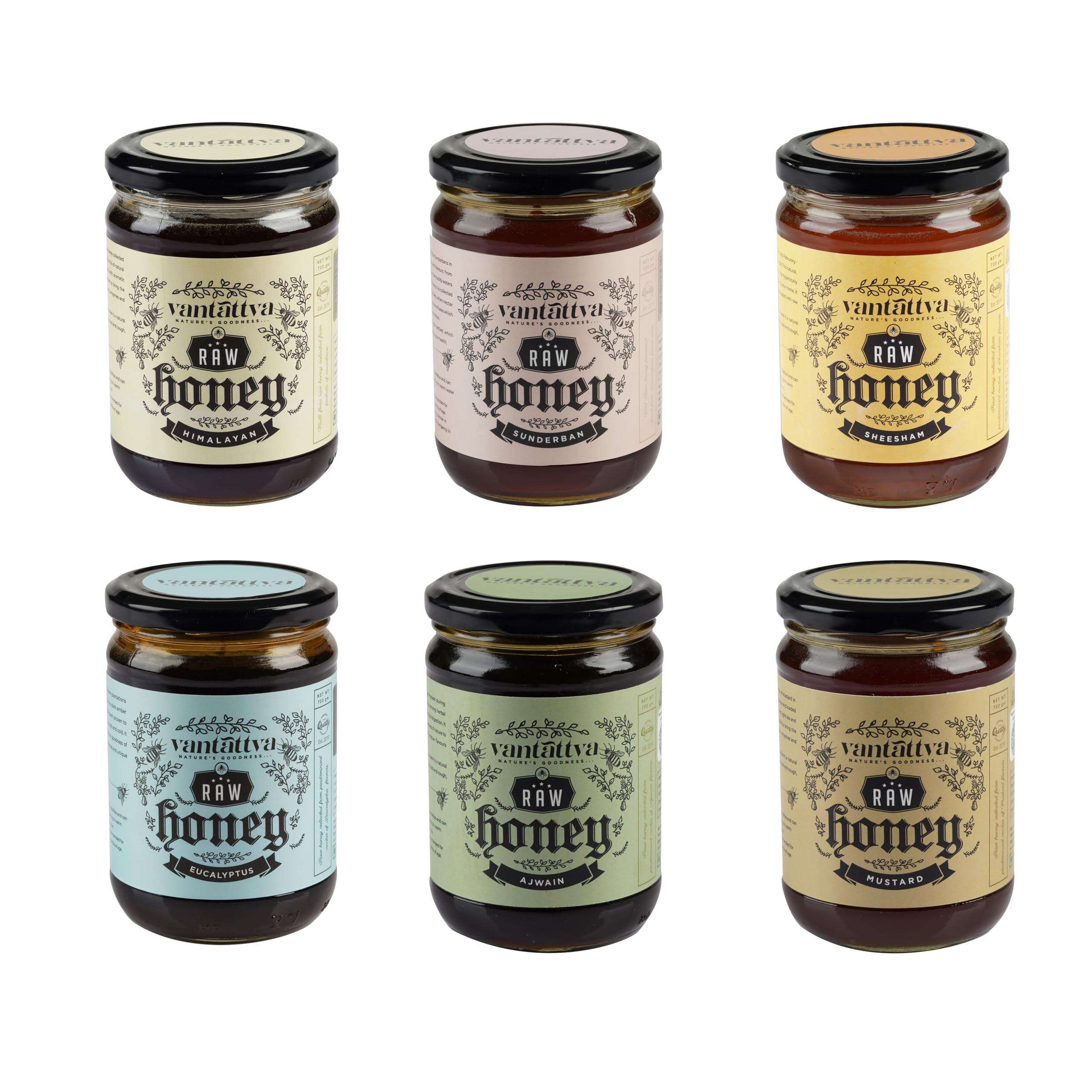 VANTATTVA-NATURE'S GOODNESS... Raw Unprocessed Honey - 4200 gm (Pack of 6-700gm * 6)