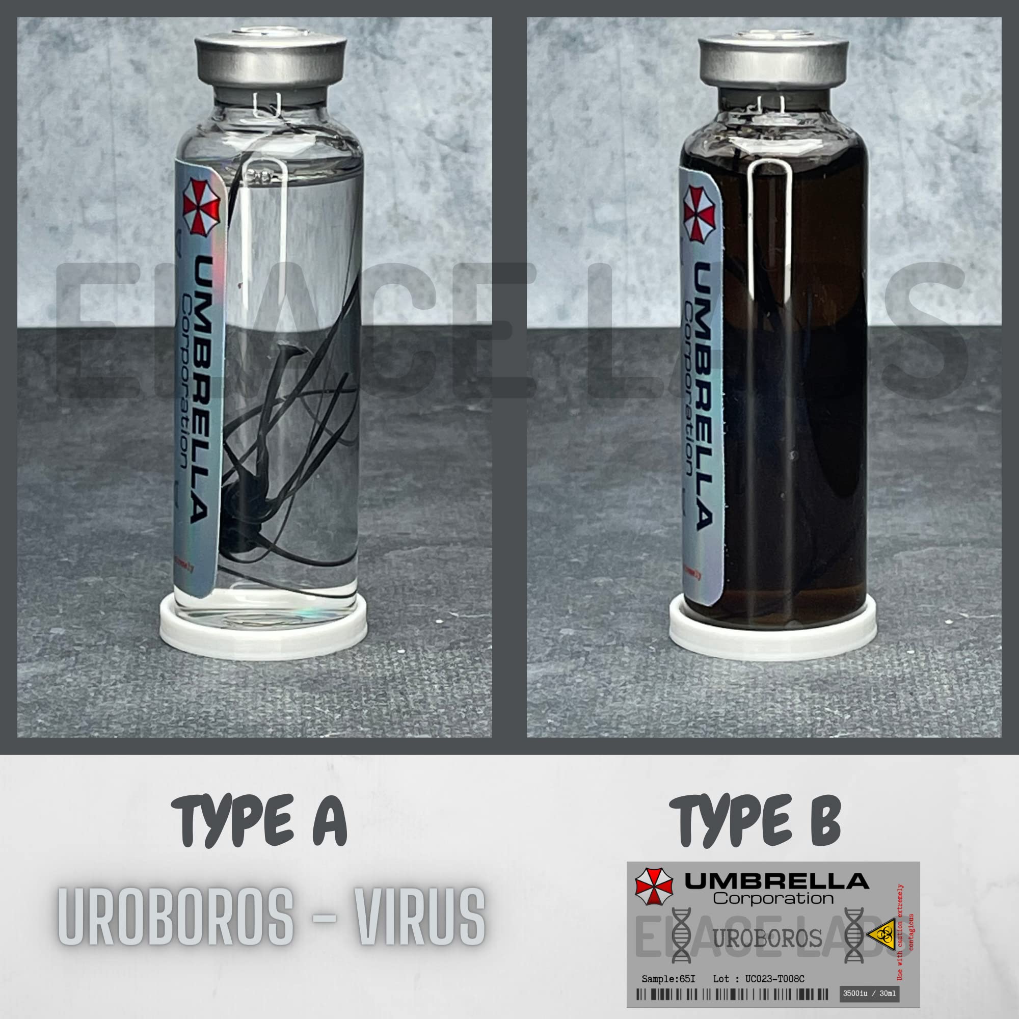 Fiole Virus 07 T Abyss Virus – Réplique Resident Evil – Objet De Collection