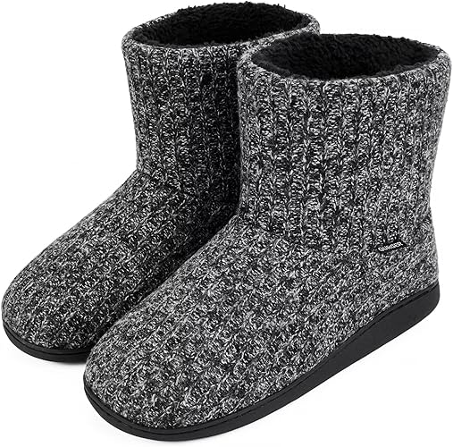 Apollo Pantoffels heren | Zwart | Gebreide pantoffels | 42 | Sloffen