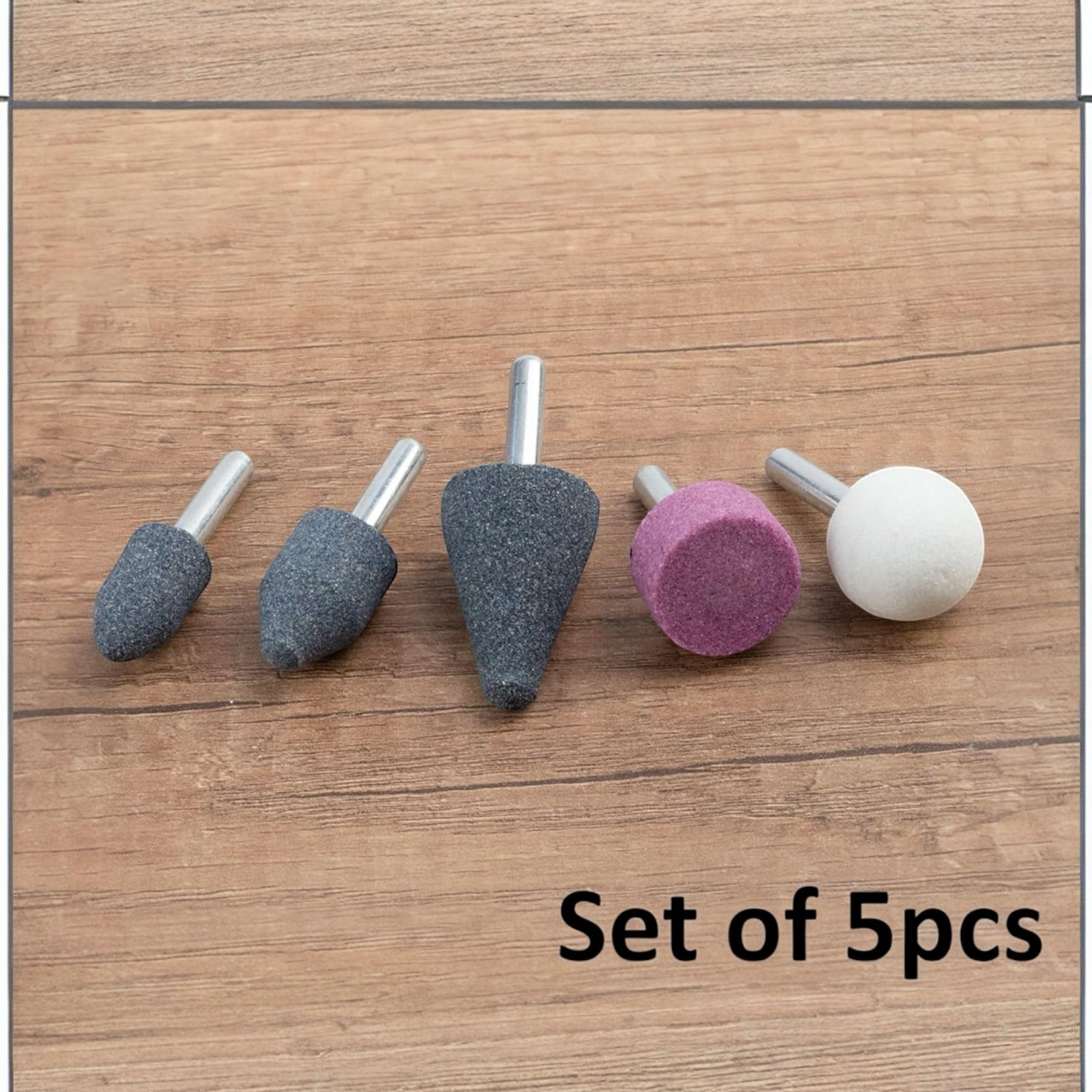 Set Punte Trapano 5 Pietre Abrasive 1/4" (6 mm) per Lavori di Precisione, Mola per Trapano, Avvitatore, Punta Trapano Levigatrice Pietra da Rettifica