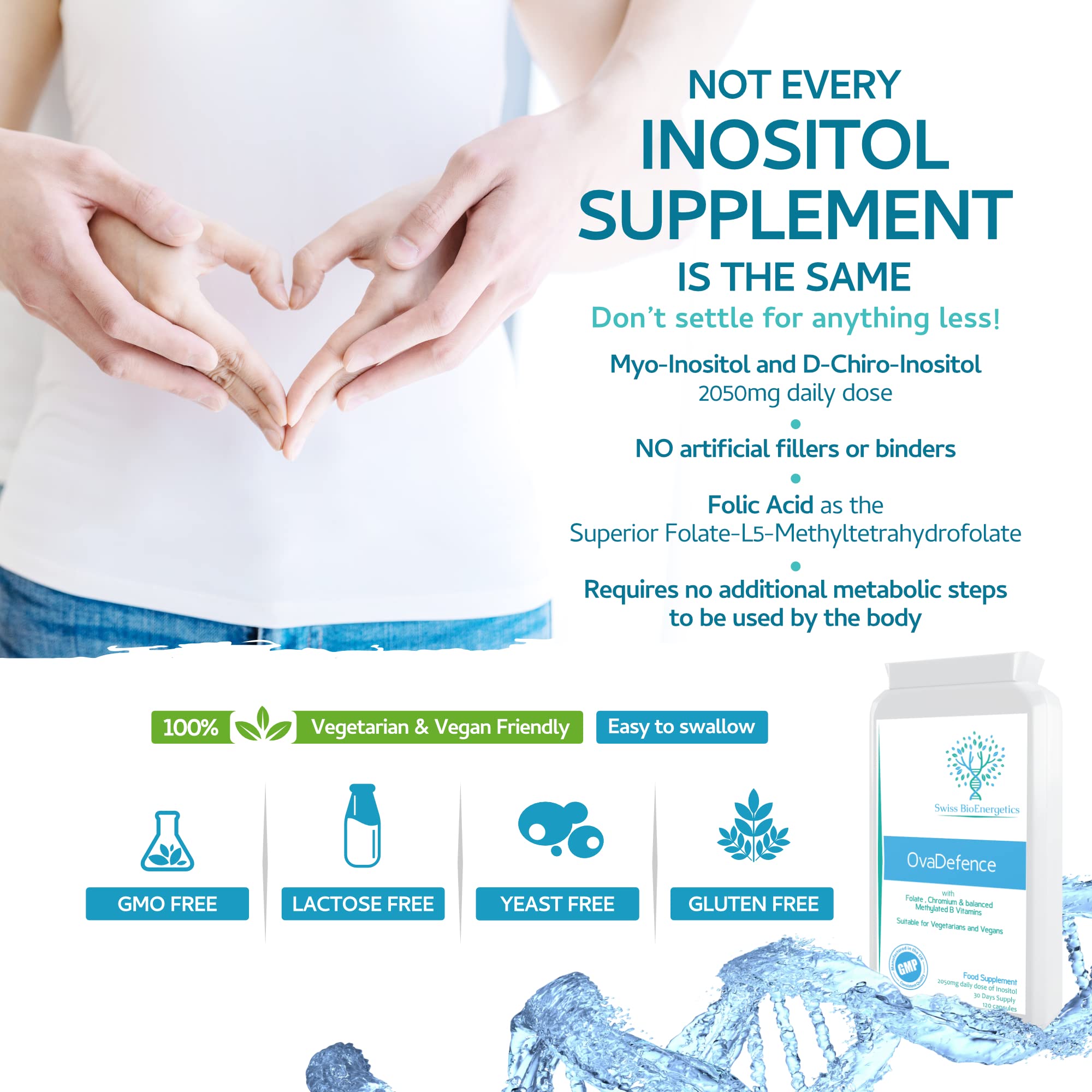 Buy OvaDefence Inositol 2050mg Daily dose, 120 Capsules, 30 Days