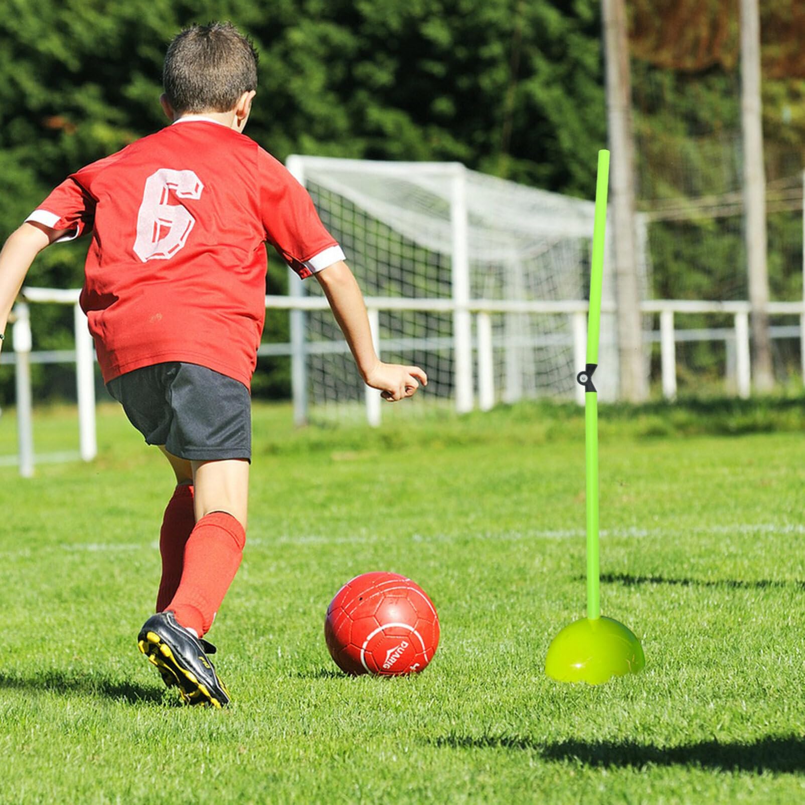 BESPORTBLE Soccer Training Markers 2pcs Football Game Sign Barrels Basketball Training Tools Soccer Rod Safety Barriers Green 1m