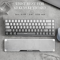 Vista 4 de SELORSS Reposamuñecas Acrílico para Teclado Pro- TENKEYLESS Teclado 80%- Reposapalmas Ergonómico para Teclados Mecánicos para Teclado