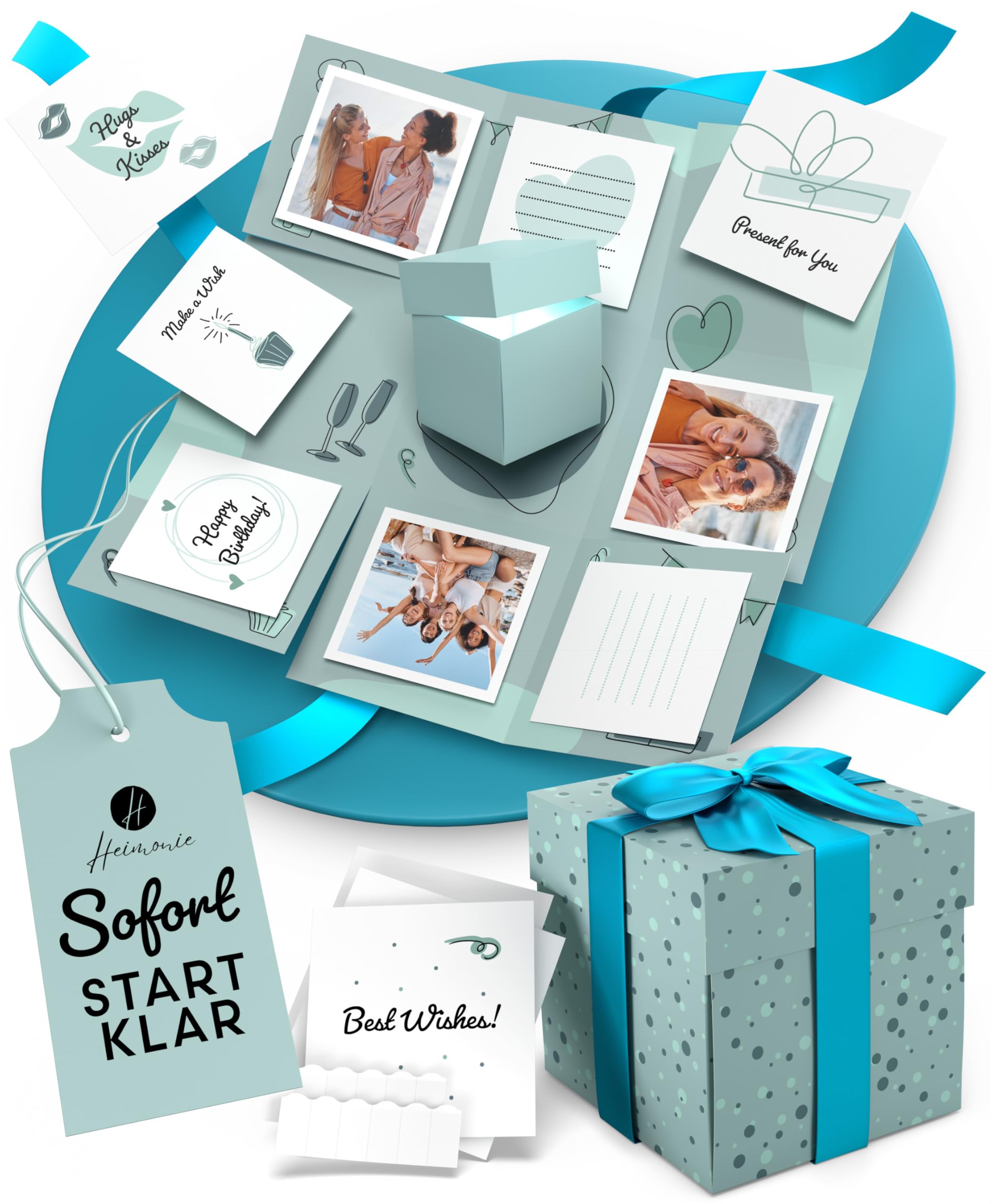 Pour Une Surprise Boîte Cadeau Explosion Papillons - DIY Surprise - 13x13x12 Cm - Pour Anniversaire, Fête Boîte Cadeau Originale