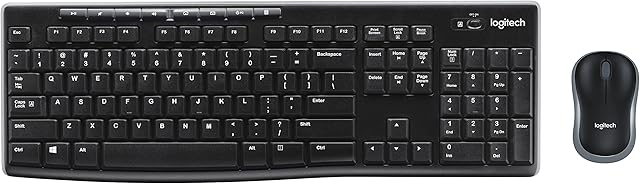 Logitech MK270 Bezprzewodowy Zestaw Klawiatura i Mysz dla Windows, QWERTZ układ niemiecki - Czarny