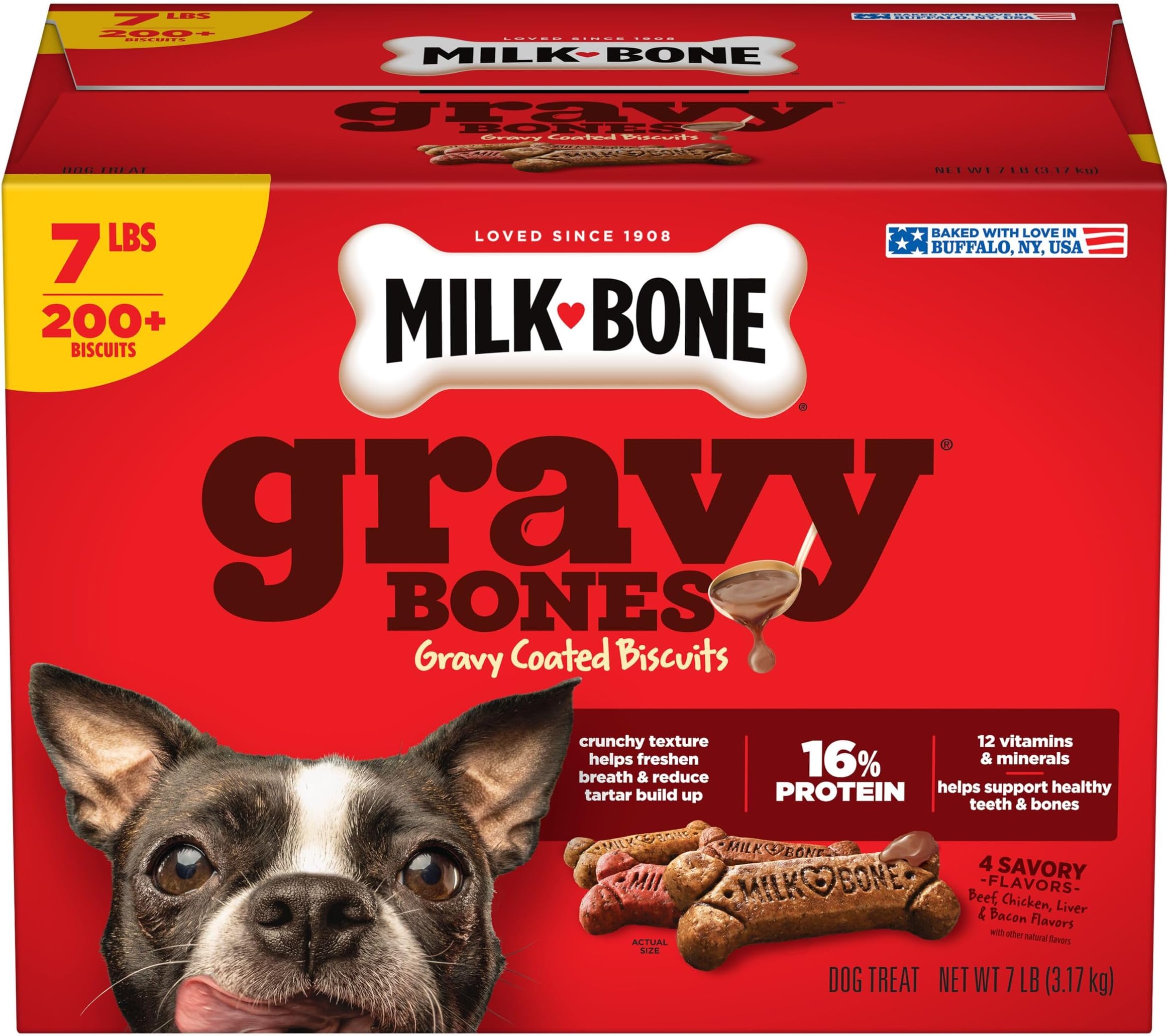 GravyBones Dog Biscuits, Small Dog Treats, 7 lb.
