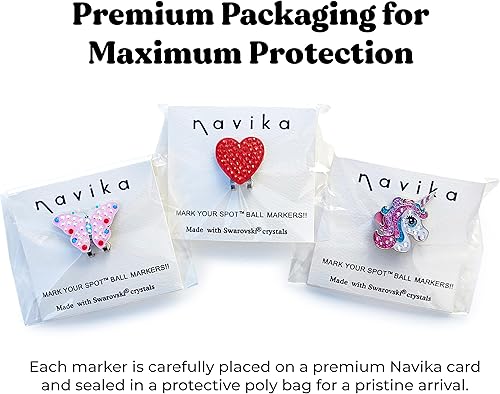 Miniatura 5 de NAVIKA Marcador de pelota de golf y clip para sombrero/visera - Queen of the Course - Rosa