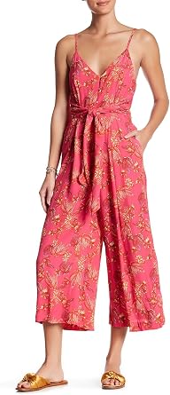 Free People Womens Hot Tropics Sleeveless V Neck Jumpsuit