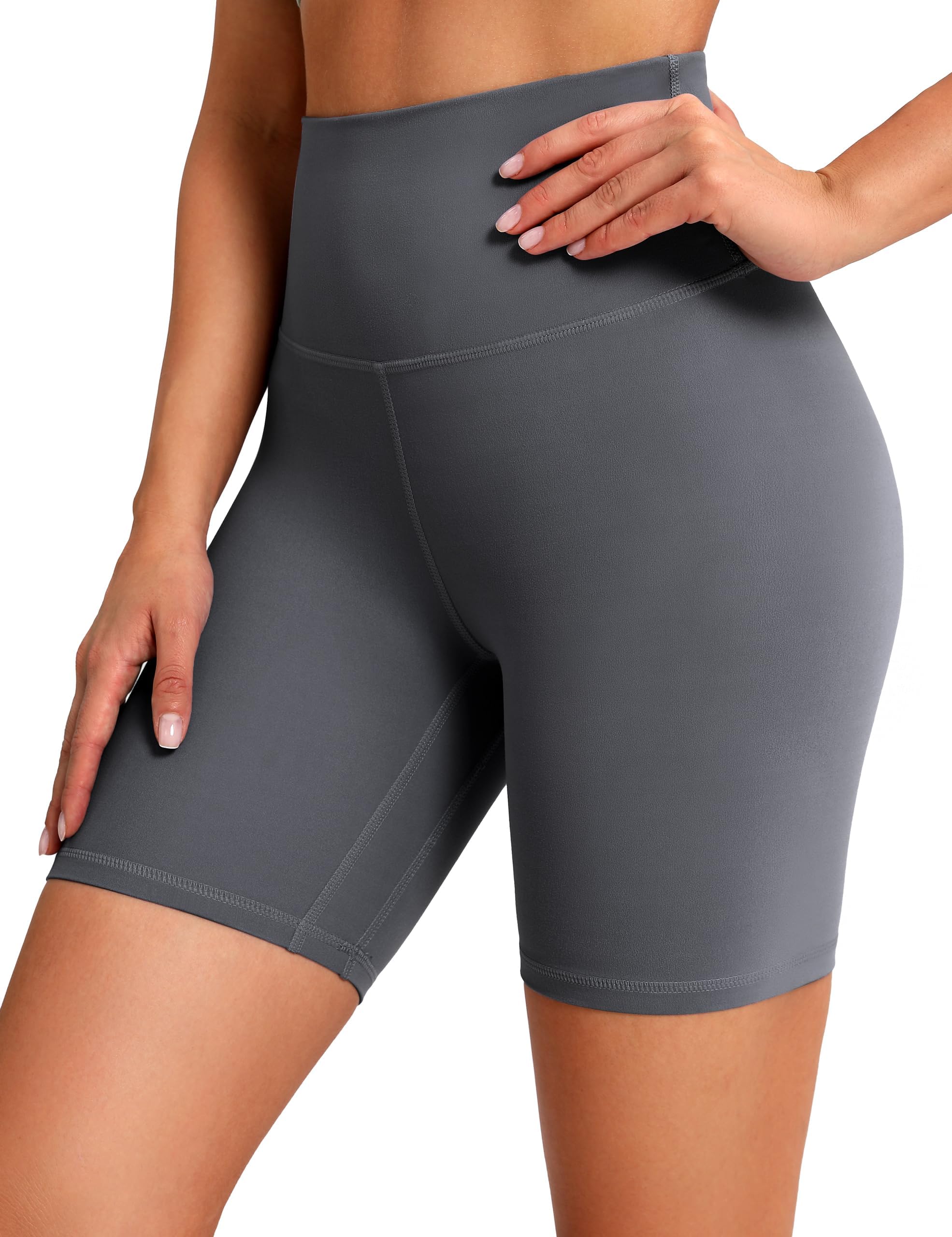 BAYDI Clouduxi Women's Yoga Shorts 6" High Waisted Cycling Shorts Buttery Soft Gym Workout Fitness Shorts