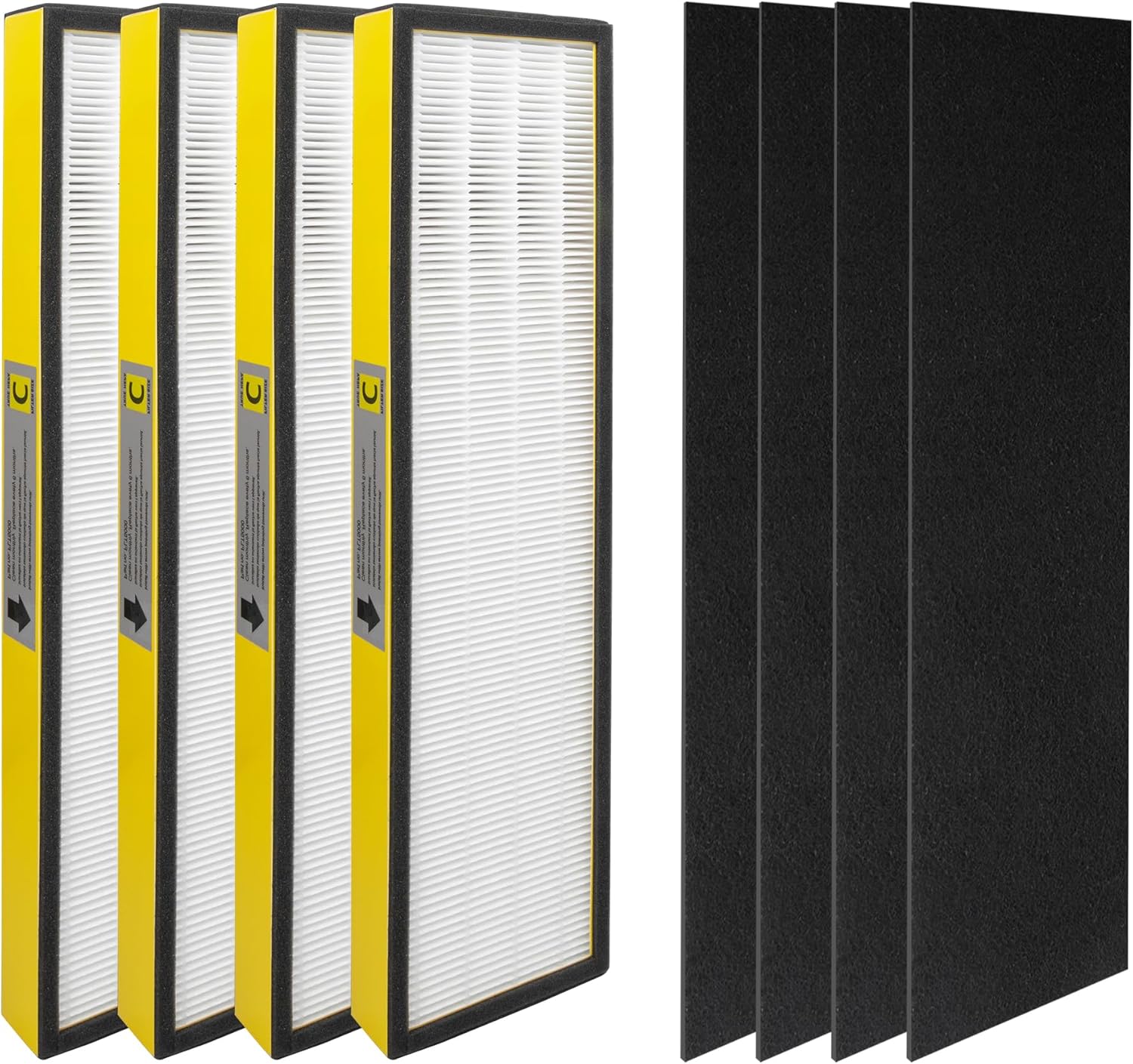 FLT4825 HEPA Air Purifier Filter For G-Guardian Air Purifiers AC4825 AC4300 AC4800 AC4900 AC4850, 4 x H13 True HEPA Filter + 8 x Carbon Prefilter