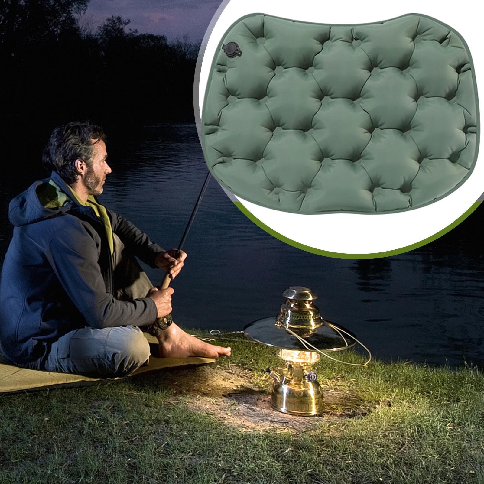 Cuscino Sedile Gonfiabile Ad Aria Comodo Cuscino Aria per Aereo con | Cuscino Leggero Per Sedia Ufficio Sedia Rotelle Auto