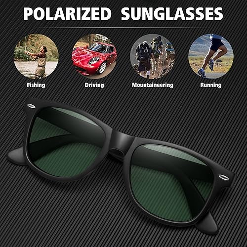 Miniatura 6 de MEETSUN Lentes de sol polarizados para hombres y mujeres, clásicos, retro, para conducir, protección UV400