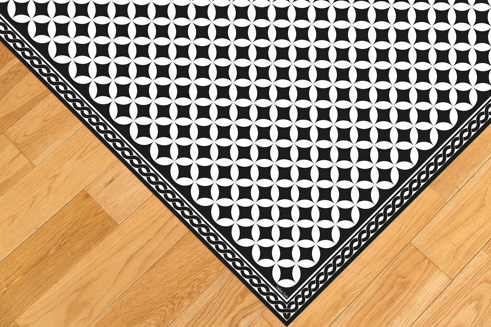 DobleUve Estudio Tapis Vinyle 31 | Noire | 65x140 Cm | Tapis Cuisine | Tapis De Salon Antidérapant Antifongique Ignifuge | Tapis Enfants | Tapis Bain PVC | Tapis PVC - 12