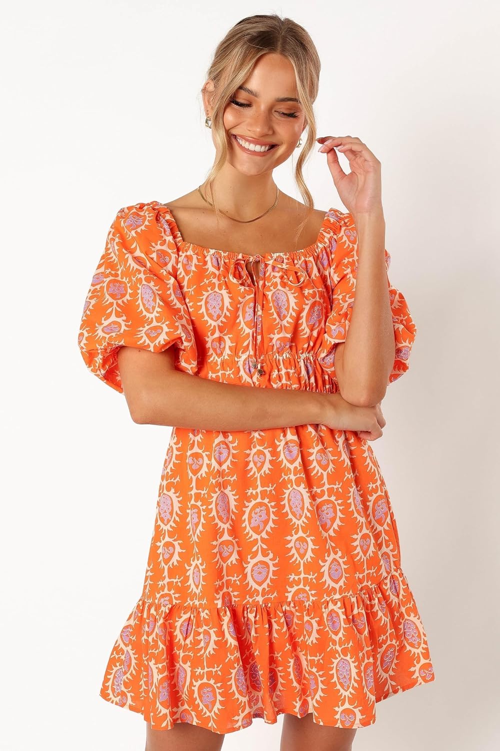 Petal & Pup Womens Carmen Off Shoulder Mini Dress - Image 2