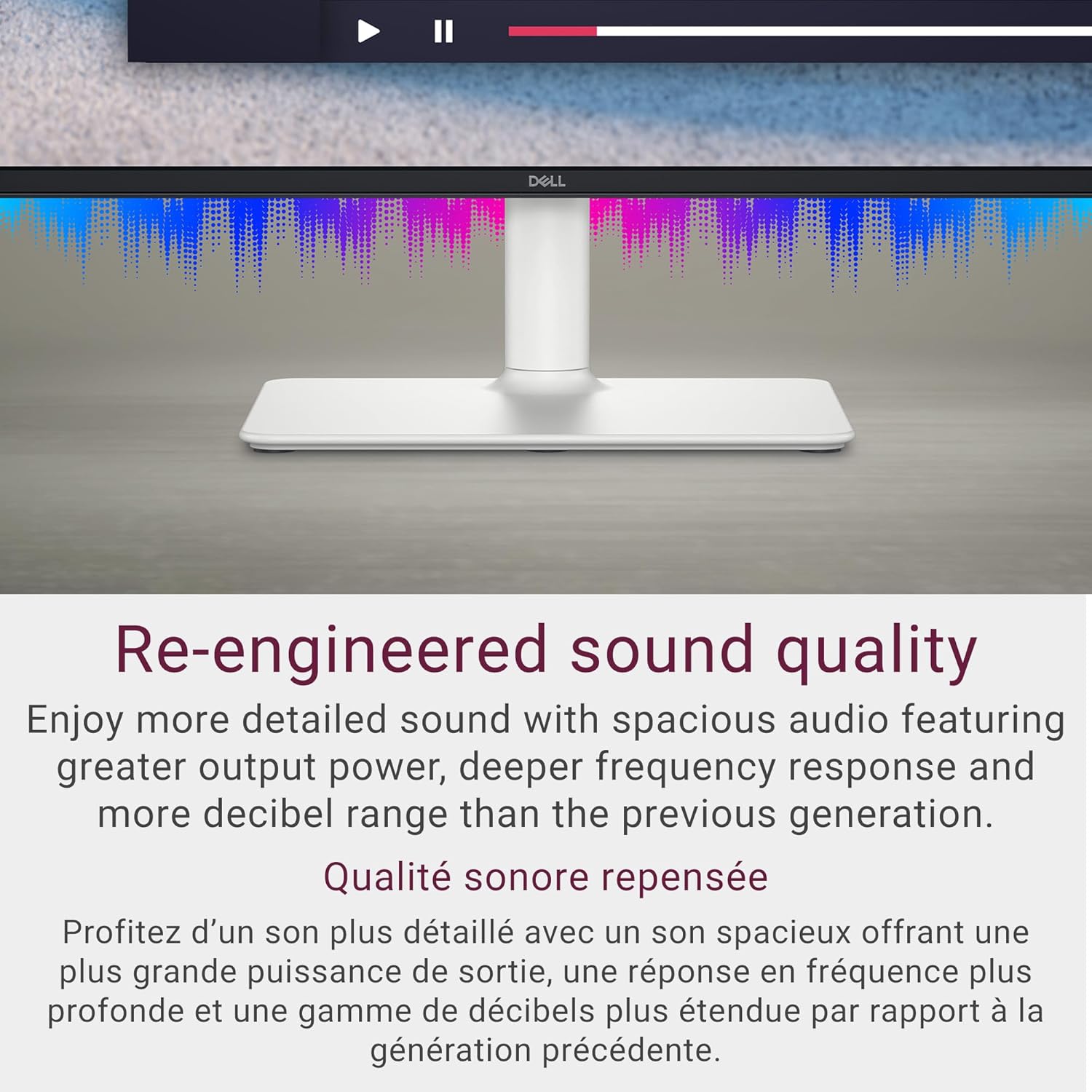 Dell S2425HS Monitor - 23.8 Inch, FHD (1920x1080) Display, 100Hz Refresh Rate 1500:1 Contrast Ratio, TÜV Rheinland Eye Comfort 4 Star, Integrated 2x5W Speaker, Height/Tilt/Swivel/Pivot - Ash White - Image 8