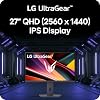 Monitor para juegos LG 27G610A-B Ultragear QHD (2560 x 1440) IPS de 27 pulgadas, 200Hz, 1ms, AMD FreeSync Premium, VESA DisplayHDR 400, HDMI, DisplayPort, soporte con inclinación/altura/giro/pivote, negro 2