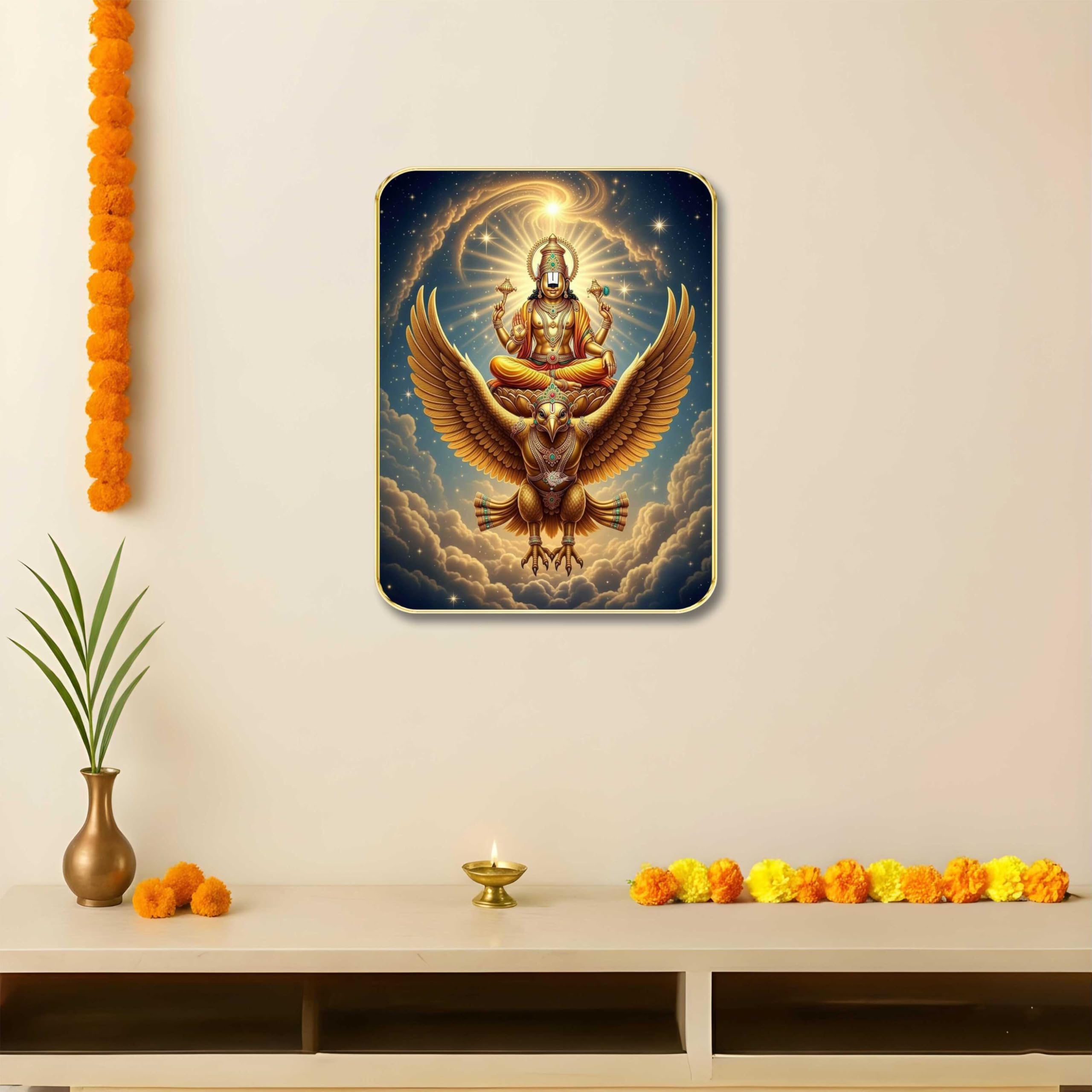 Lord Vishnu Garuda Wall Art - Divine Protection -2