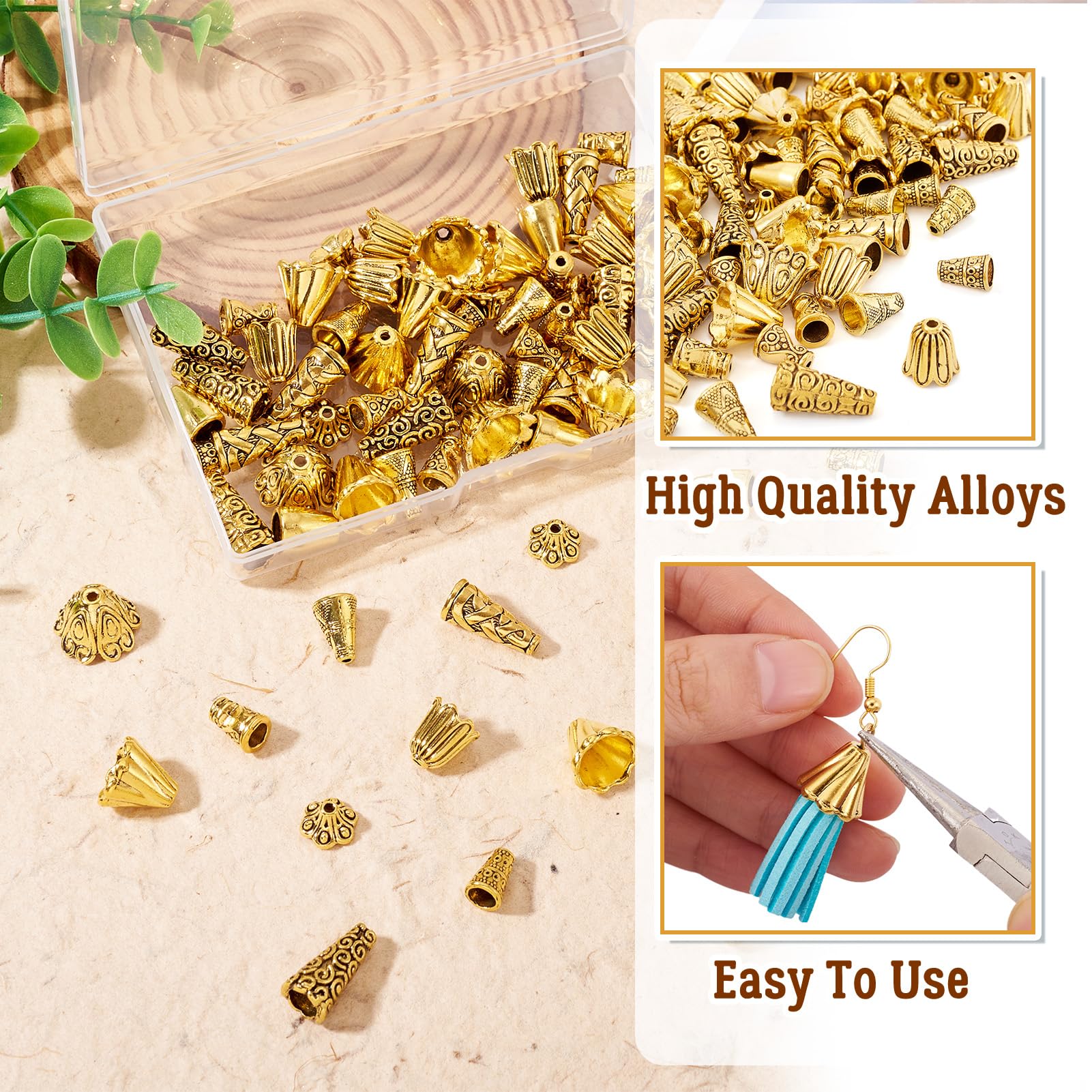 Perles Intercalaires 2TOILES 6.5mm En Zamak Doré Pour Création Bijoux