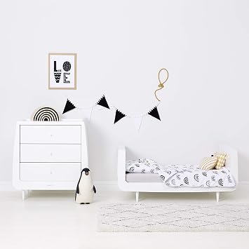 Snuz Cot Duvet Cover & Pillowcase Set – Mono Rainbow Design – Light, Breathable & Luxurious Jersey Cotton Made To Last & Designed To Fit SnüzKot Duvet