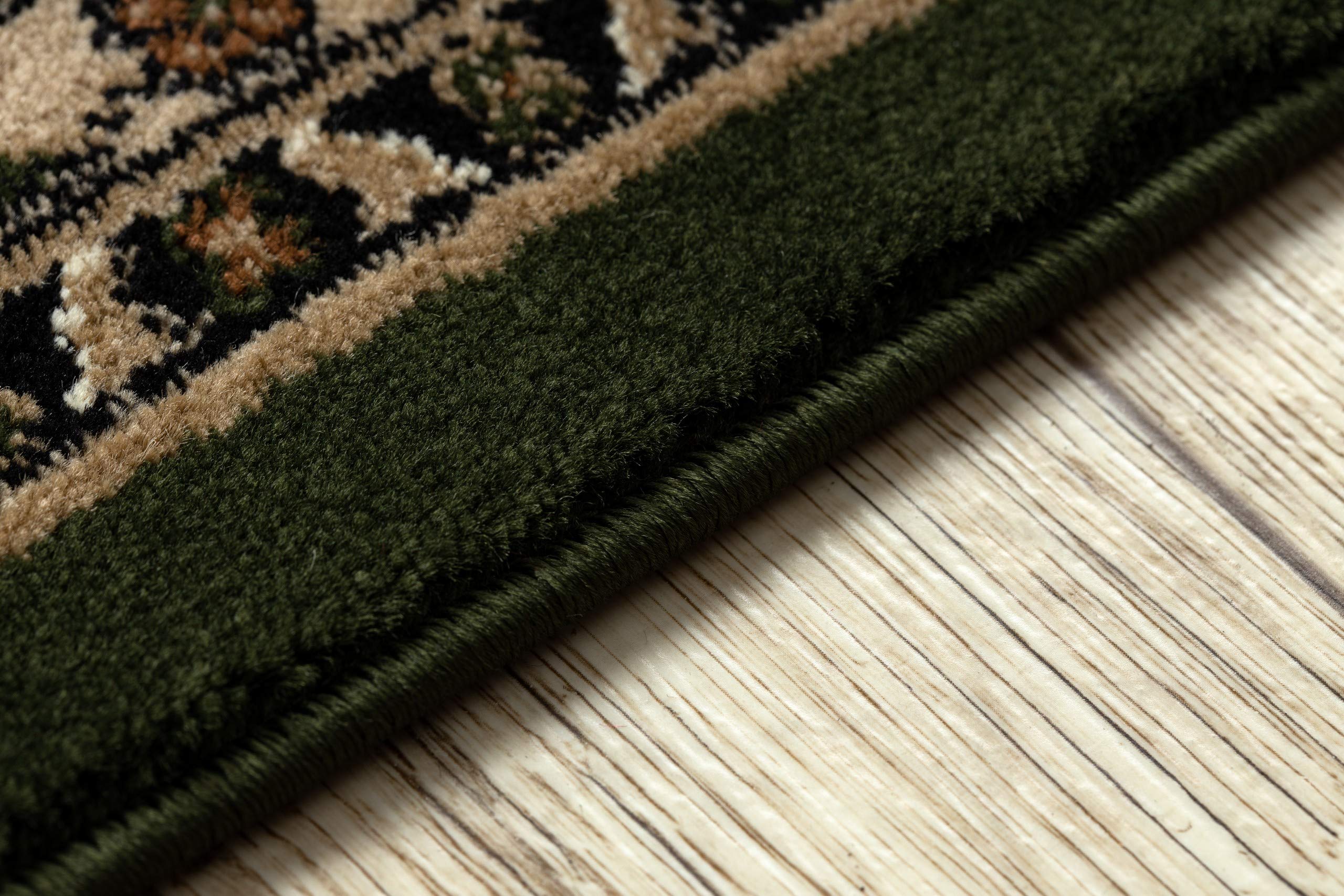 rugsx ROYAL ADR Klassischer Teppich - Wohnzimmerteppich, weicher Teppich für Wohnzimmer, Schlafzimmer und Flur, dunkelgrün 200x290 cm