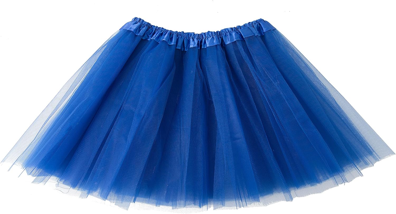 Women's Classic Elastic 4-Layered Tulle Tutu Skirt Ballet Party Costume