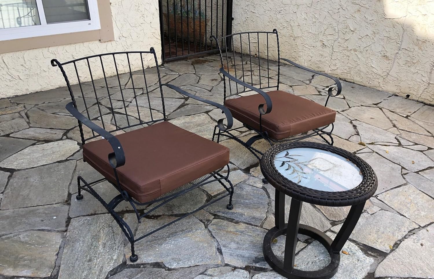 6 Pack 20X18X4 Inch Outdoor Cushion Pillow Washable Replacement Covers Only with Zipper (Brown Color) for Patio Furniture, Sofa, Loveseat, Deep Seat Chair