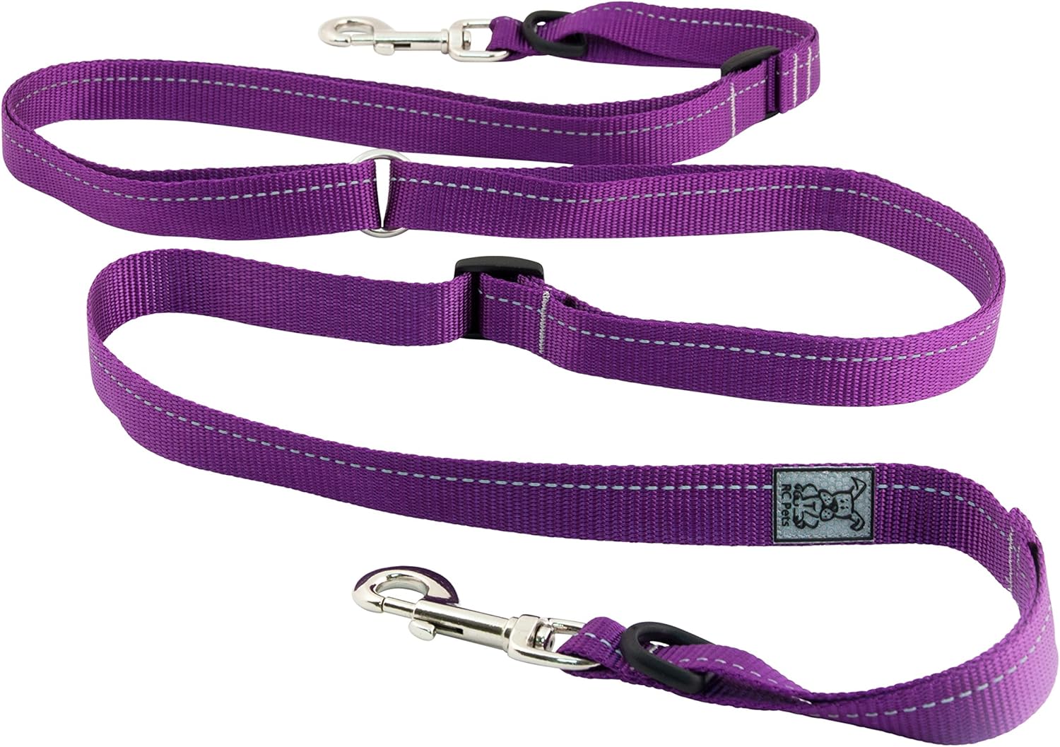 RC Pet Products Primary Collection 3in1 Active Dog Leash, 1", Purple Pet Supplies