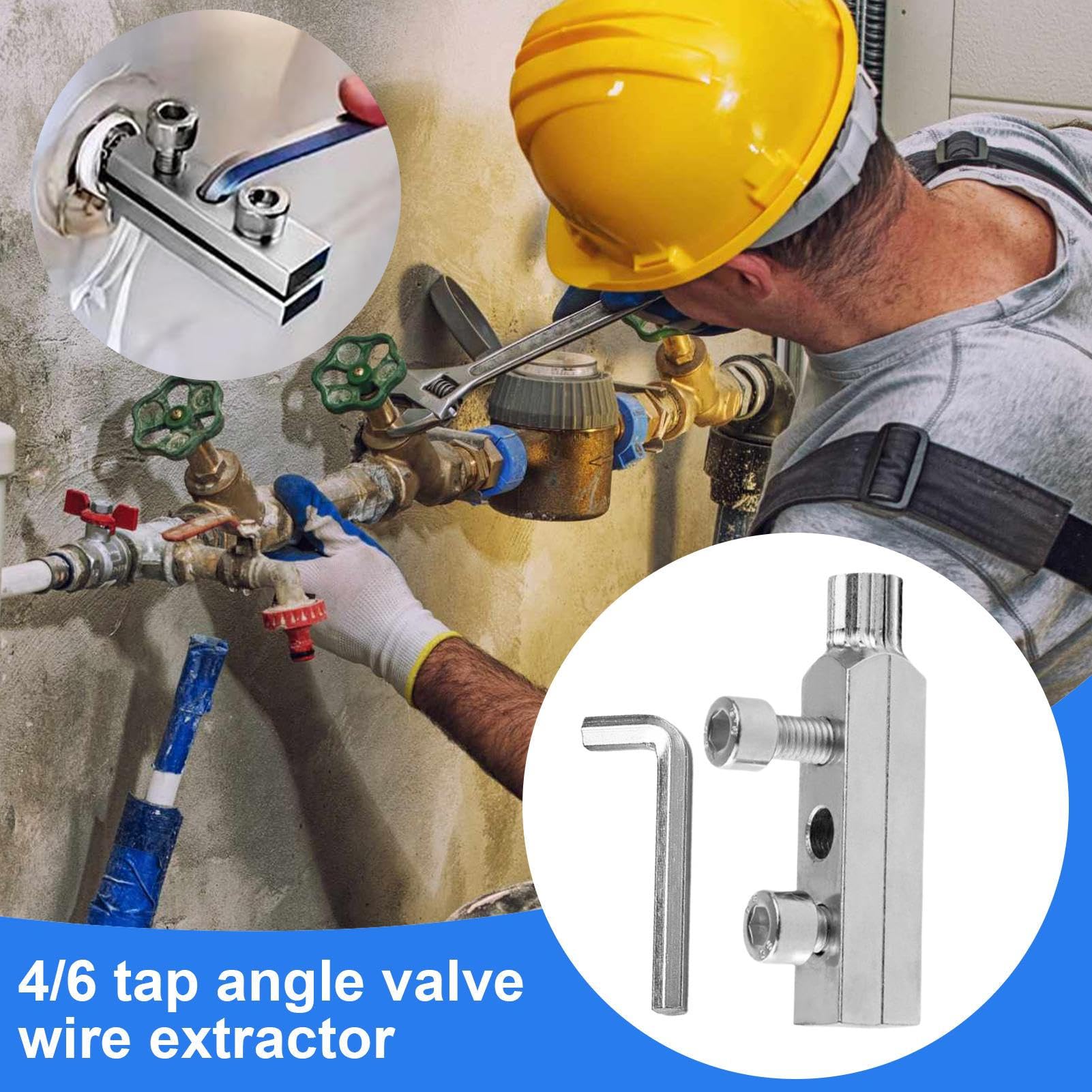 Strumento Di Estrattore Per Tubi - TAP EXTRActor Set | Kit Extractor | Strumento Di Estrattore Per Tubi Rotti 4/6 Estrattori Di Rubinetto | Rimozione Della Pipeline 'irrigatore Della Doccia