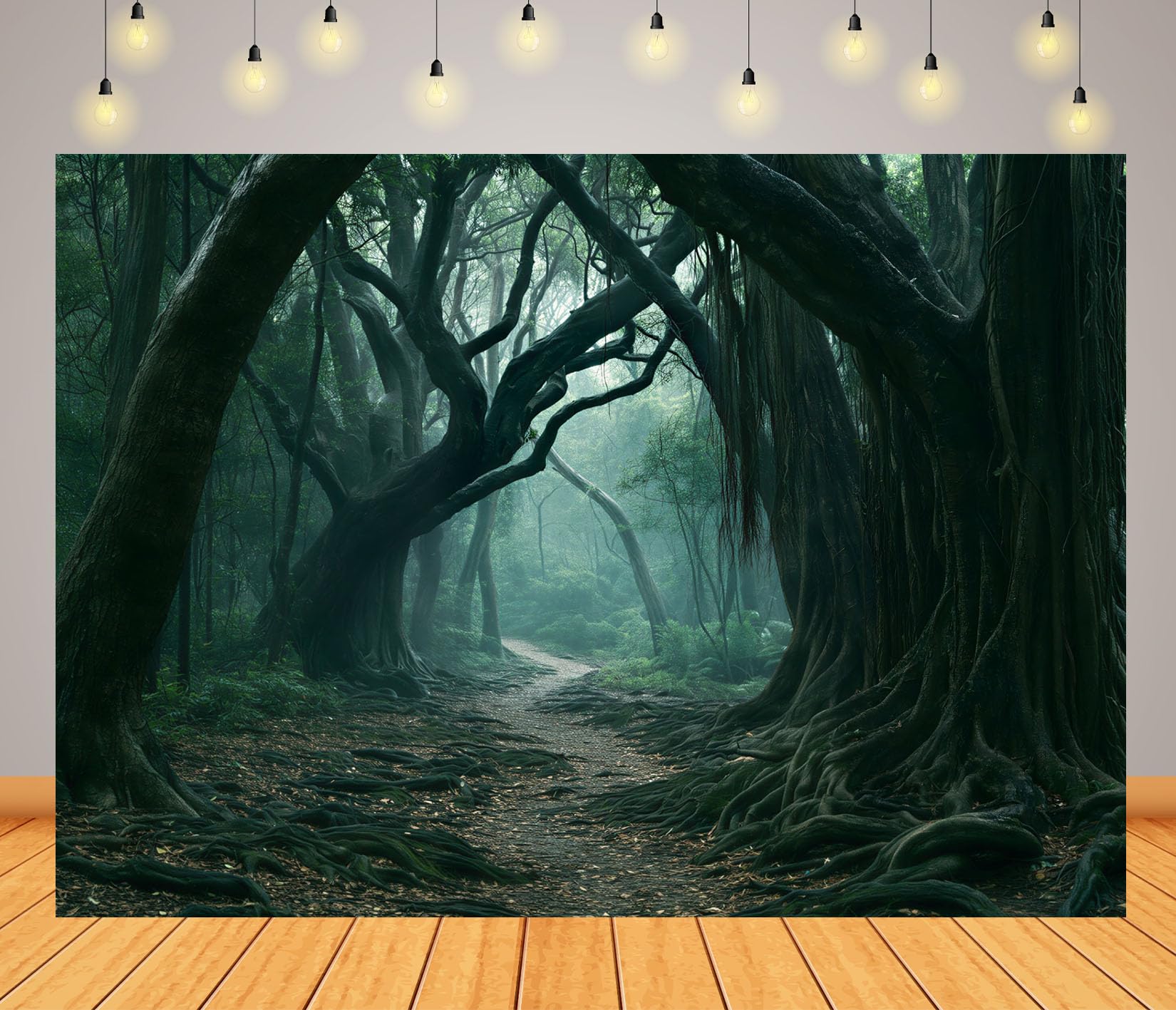 15x10FT (4.6x3m) Passaggio Foresta Verde Sfondo Fotografico