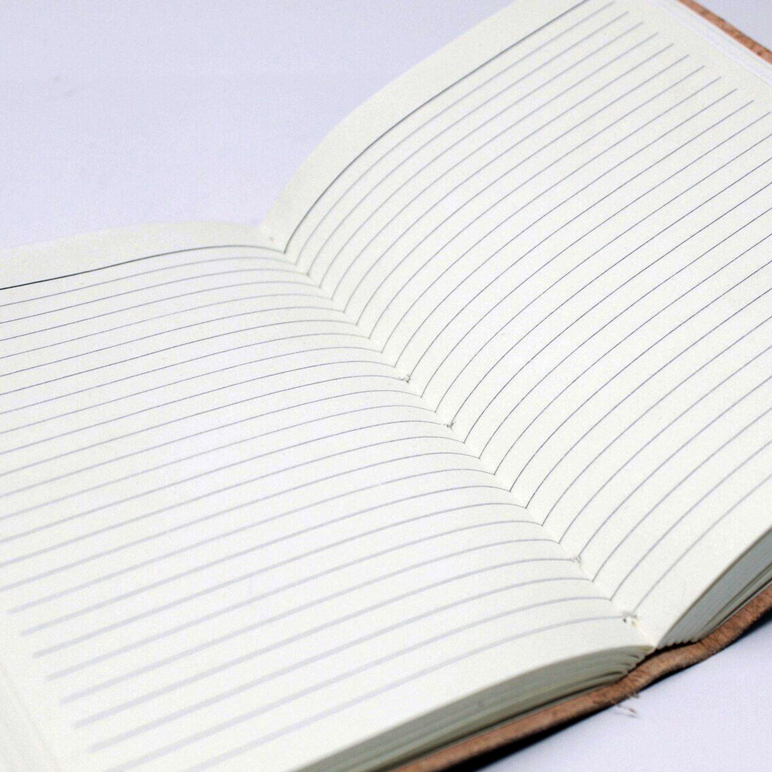 Diario ricaricabile fatto a mano in pelle per scrivere, diario piatto con rilegatura in pelle, per uomini e donne, regalo per scrittori di viaggio, lavoro, studio, blocco note giornaliero (20 x 15 cm