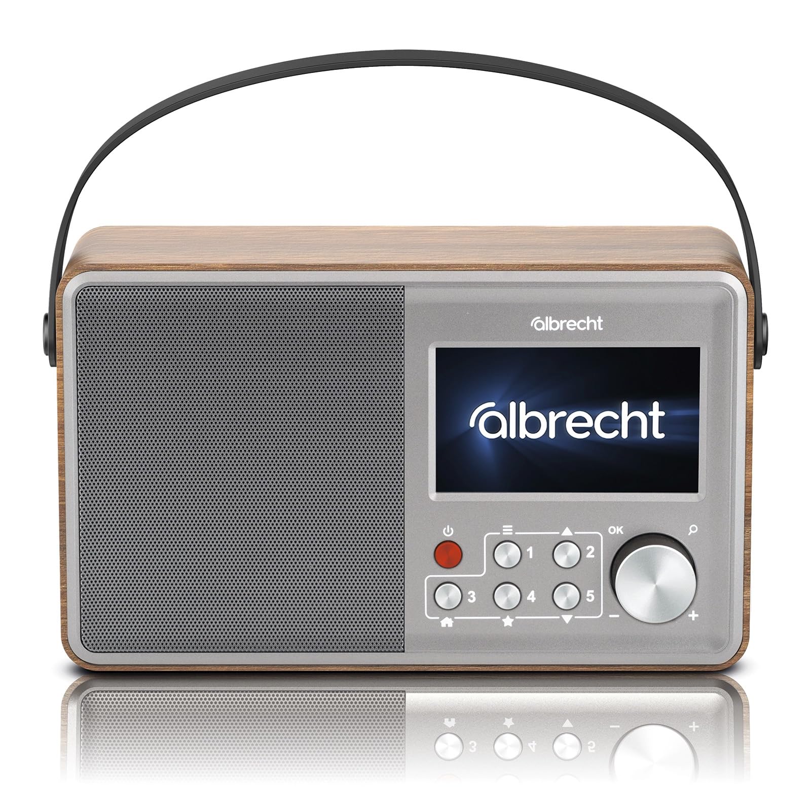 Albrecht DR 862 tragbares DAB+ & UKW Radio, Komfortmodus, Musik-Streaming | Seniorenfreundliches Digitalradio mit einfacher Bedienung, 4,3 Zoll großes Farbdisplay, Akku- oder Netzbetrieb, 15h Akku