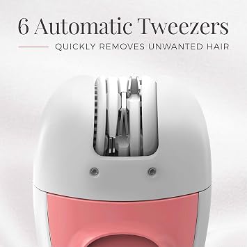 Remington Smooth and Silky Facial Epilator, Pink, Long-Lasting Hair Removal | Cordless and Travel-ready, Gentle on Delicate Areas, 1 Count, Model EP1050FCDN, Includes Protective Cap and Cleaning Brush