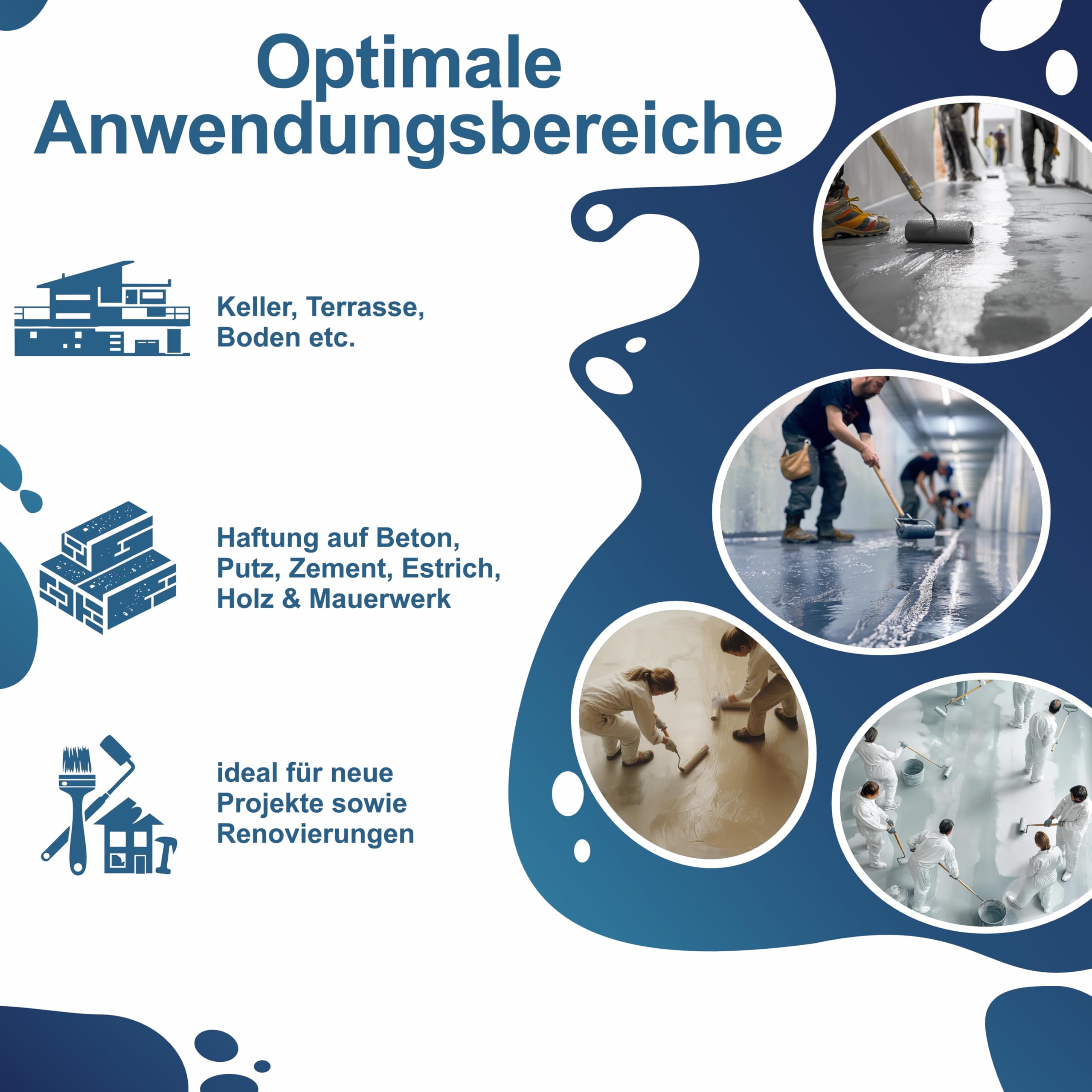Bodenfarbe Bodenbeschichtung Betonfarbe Betonbodenfarbe Kellerboden, geruchsarm - Rustikalrot 10L