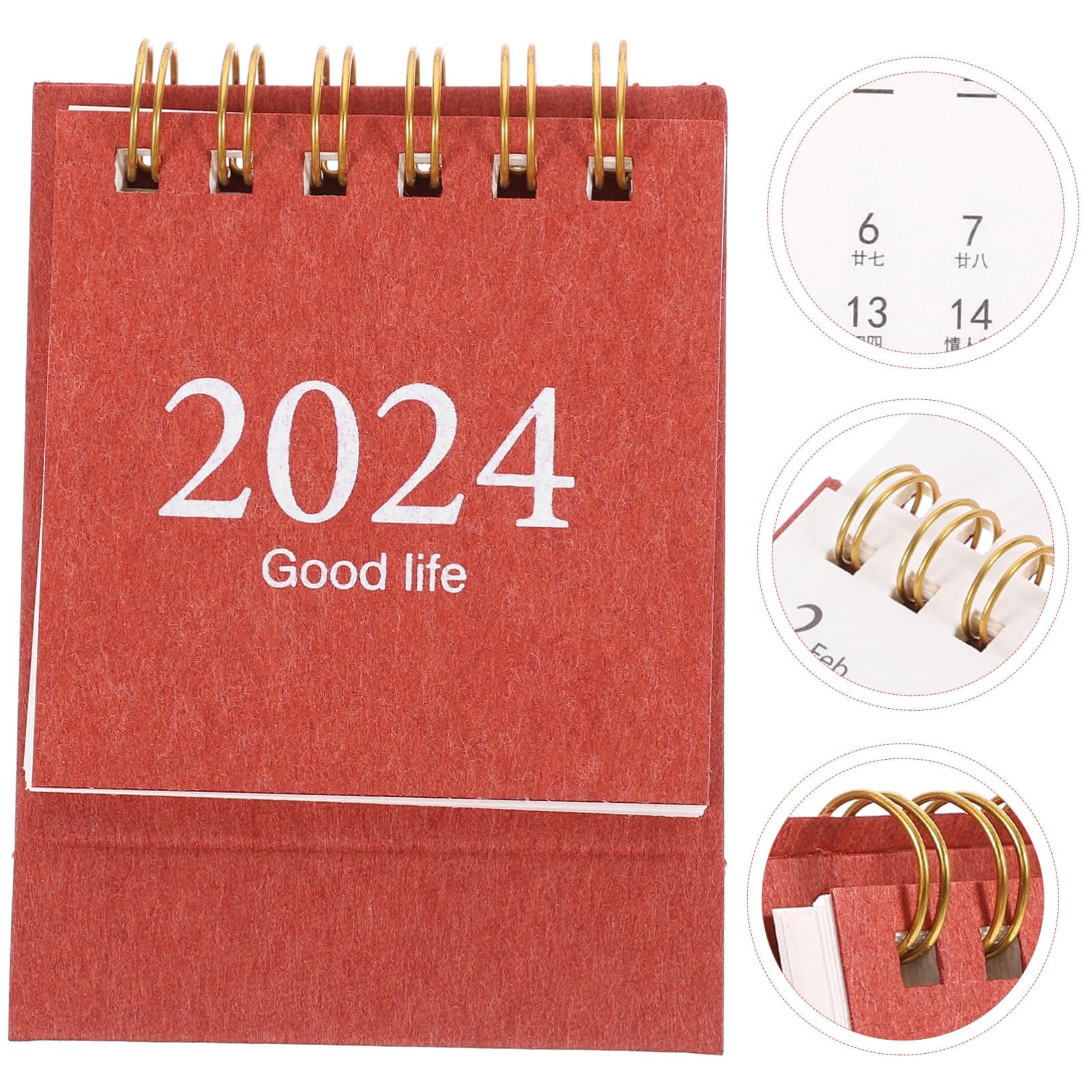 Calendario da Tavolo Piccolo con Rilegatura Spirale Planner Mensile per Ufficio e Casa Calendario da Scrivania Compatto con Spessa per Organizzazione Efficiente