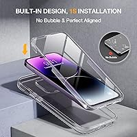 Vista 727 de Miracase - Funda magnética para iPhone 13 Pro Max de 6.7 pulgadas (compatible con MagSafe), transparente, completo, protector de pantalla de vidrio