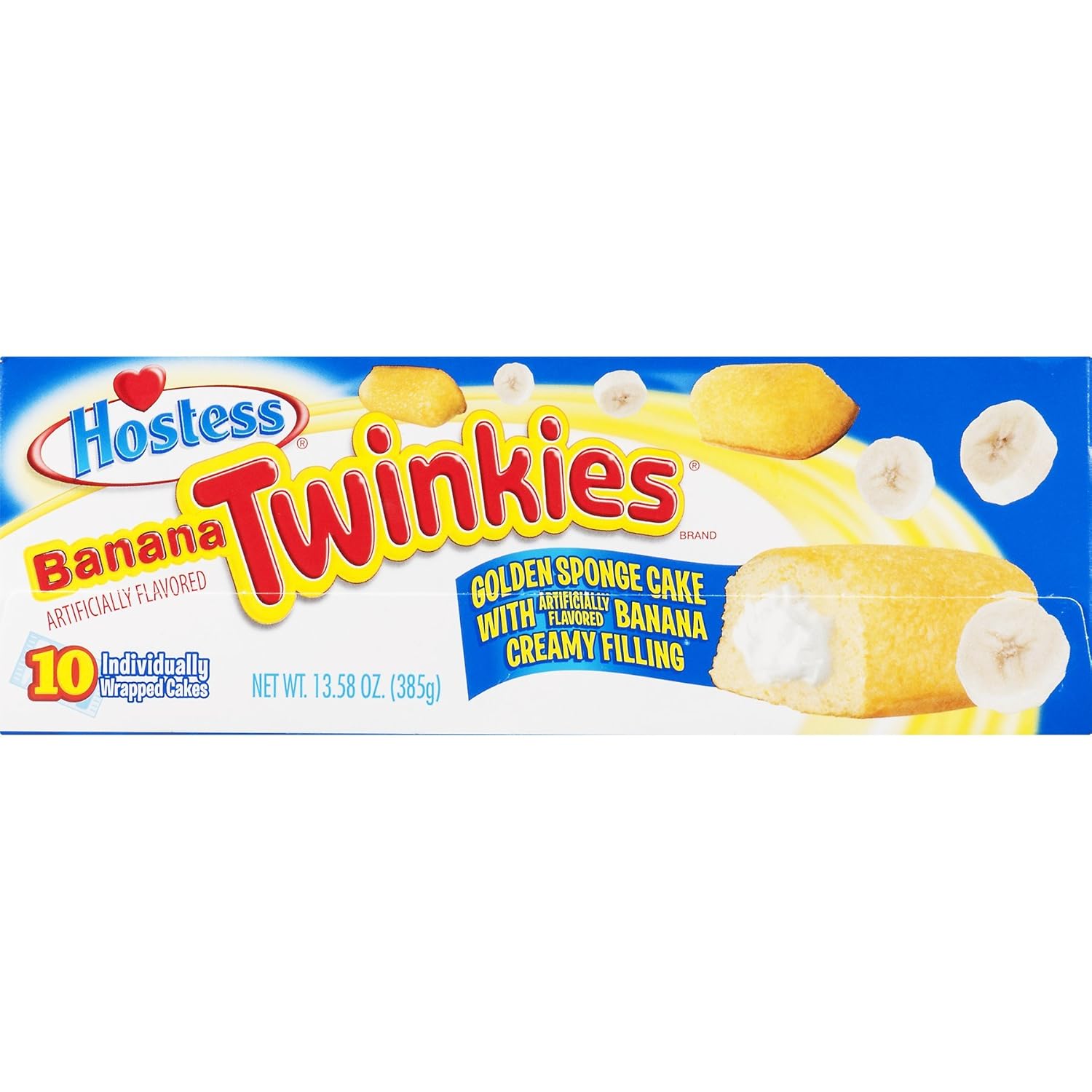 Hostess, "The Sweetest Comeback in History", Various Styles and Flavors, 10 Count,13.58oz Box (Pack of 3) (Banana Creme filled Twinkie)