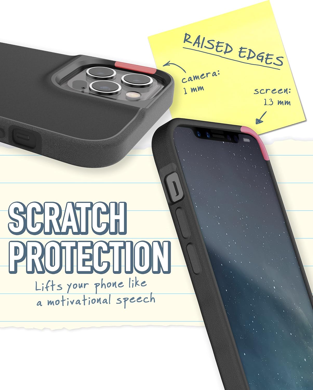 Smartish® iPhone 12 Pro Max Slim Case - Gripmunk Compatible with Magsafe - [Lightweight + Protective] Thin Cover (Silk) - Black Tie Affair