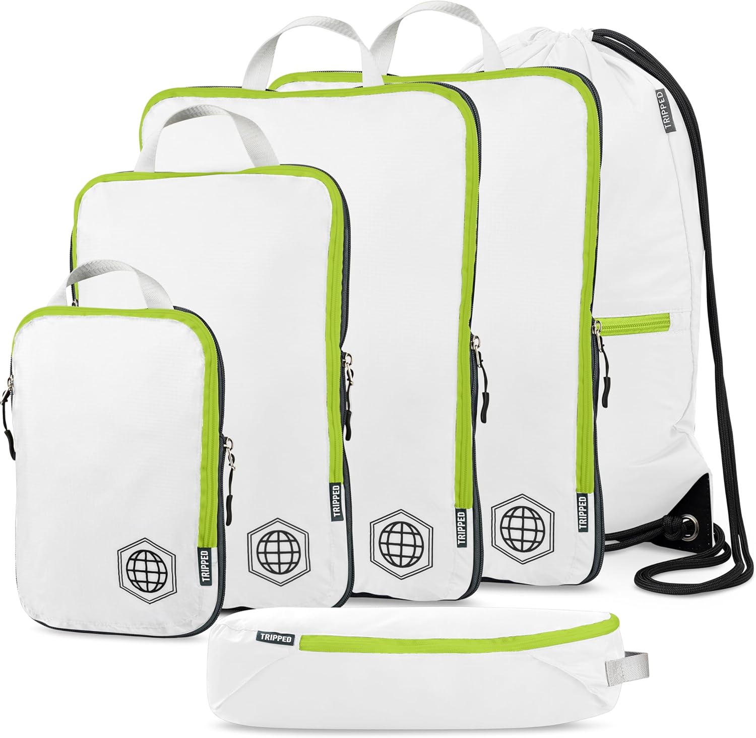 Extra Large Compression Packing Cube 6 Piece Set for Travel and Check Luggage by TRIPPED Travel Gear - Image 3