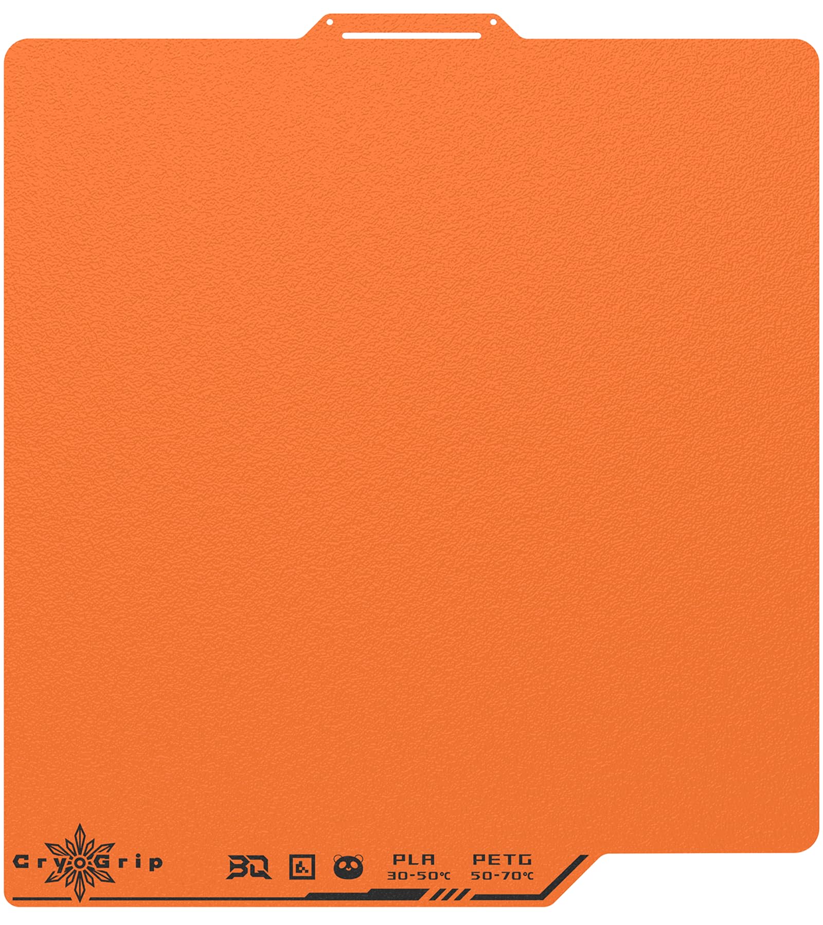 BIQU Cryogrip Pro Frostbite Matte Orange Cold Build Plate for Bambu-Lab P1S/P2S/P1P/X1C/X1E/A1 3D Printer 257x257MM Double-Sided Upgrade Room Temperature Print Removable Surface Platform