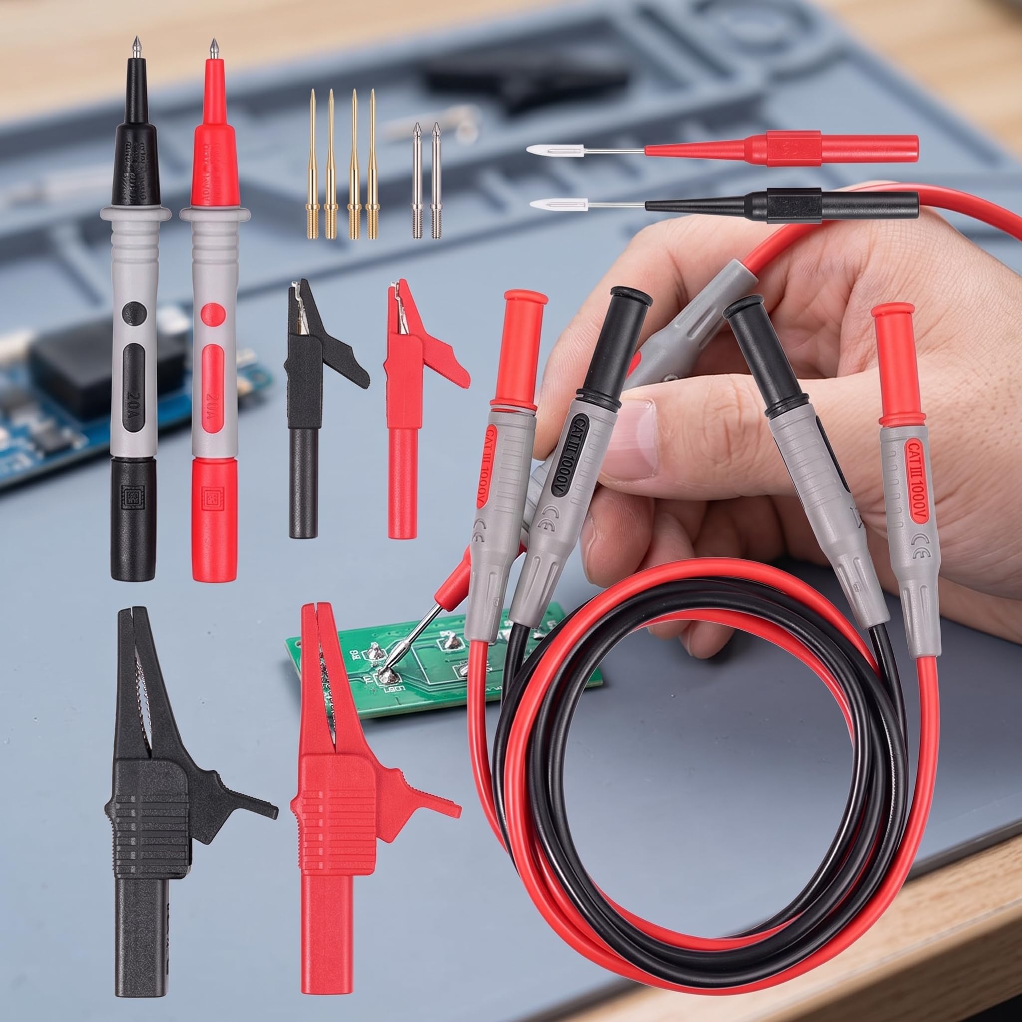 Multimeter Messen und spitzen-Set mit Krokodilklemmen für präzise elektrische Tests