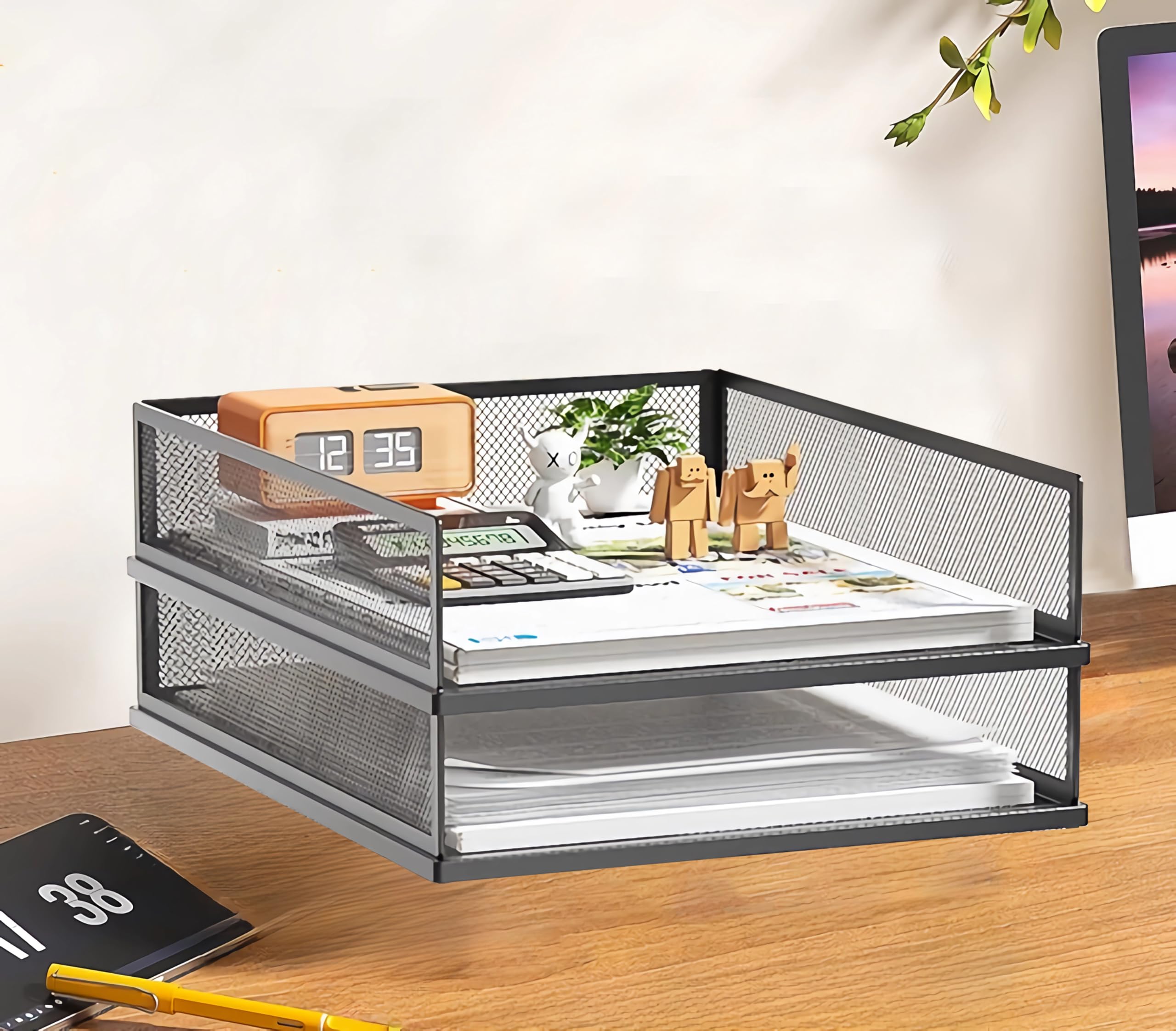 ★同梱品★レターラック★ Amazon.co.jp: 3段/5段/6段 A3メタル書類トレー 卓上収納ラック 縦置き