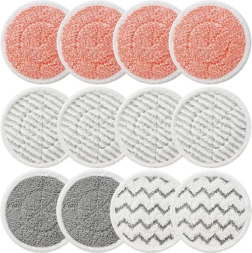 Miniatura 1 de Paquete de 12 almohadillas mejoradas S7001 de repuesto para mopa de vapor Shark S7001, S7201, S7000, S7000AMZ, S7001TGT Series Almohadillas de
