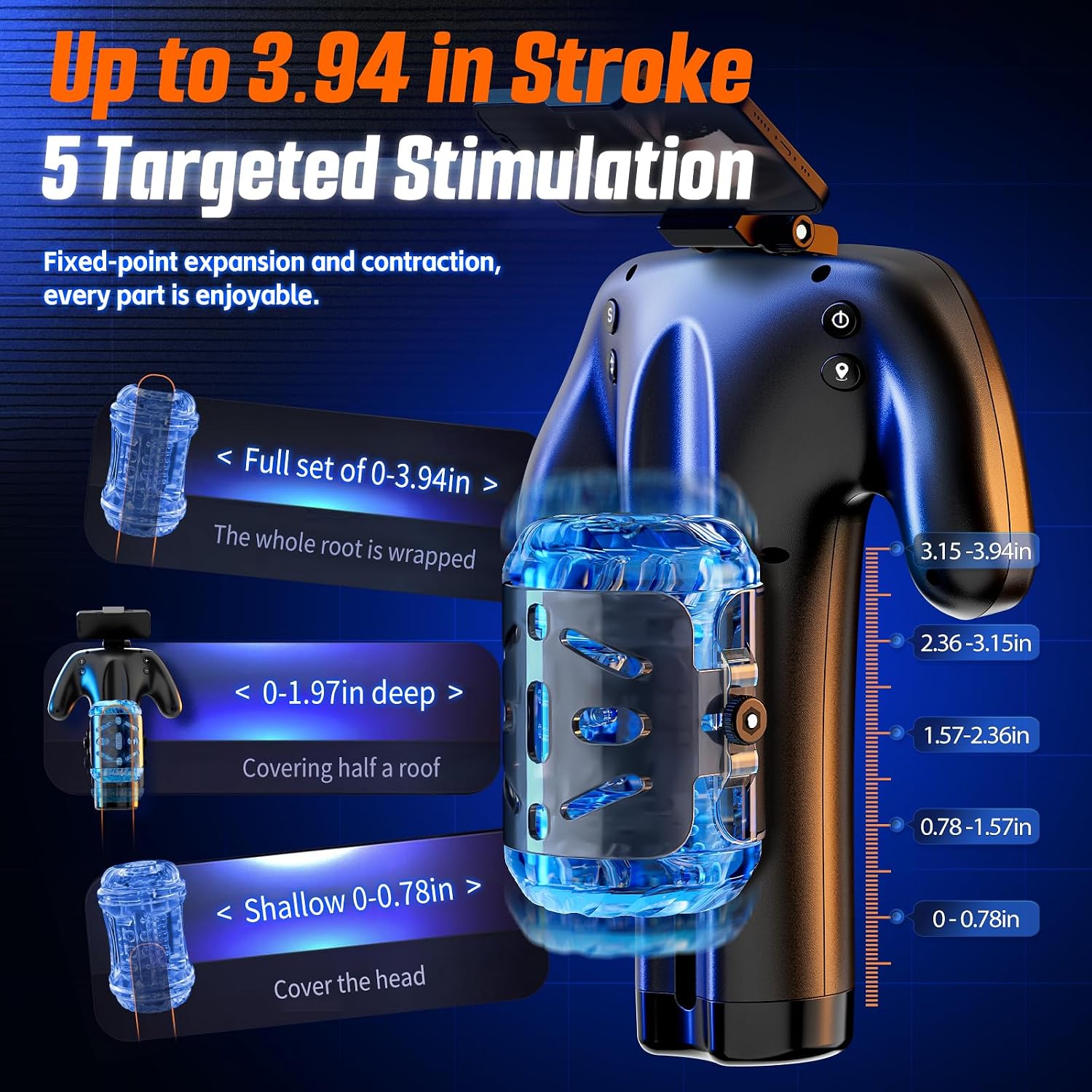 Interactive Male Masturbator Sex Toys with Dual-Sided Controls