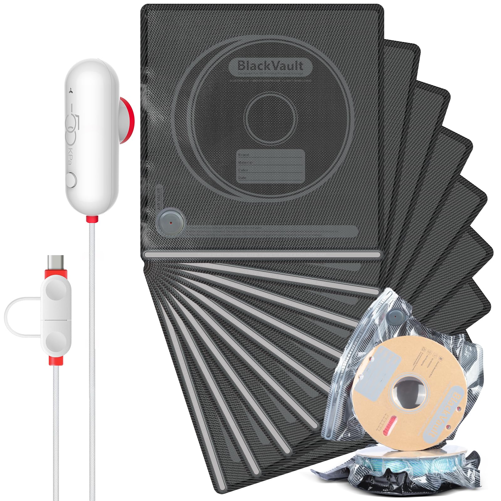 Vacbird Kit Sottovuoto per Filamenti di Stampante 3D con Pompa USB