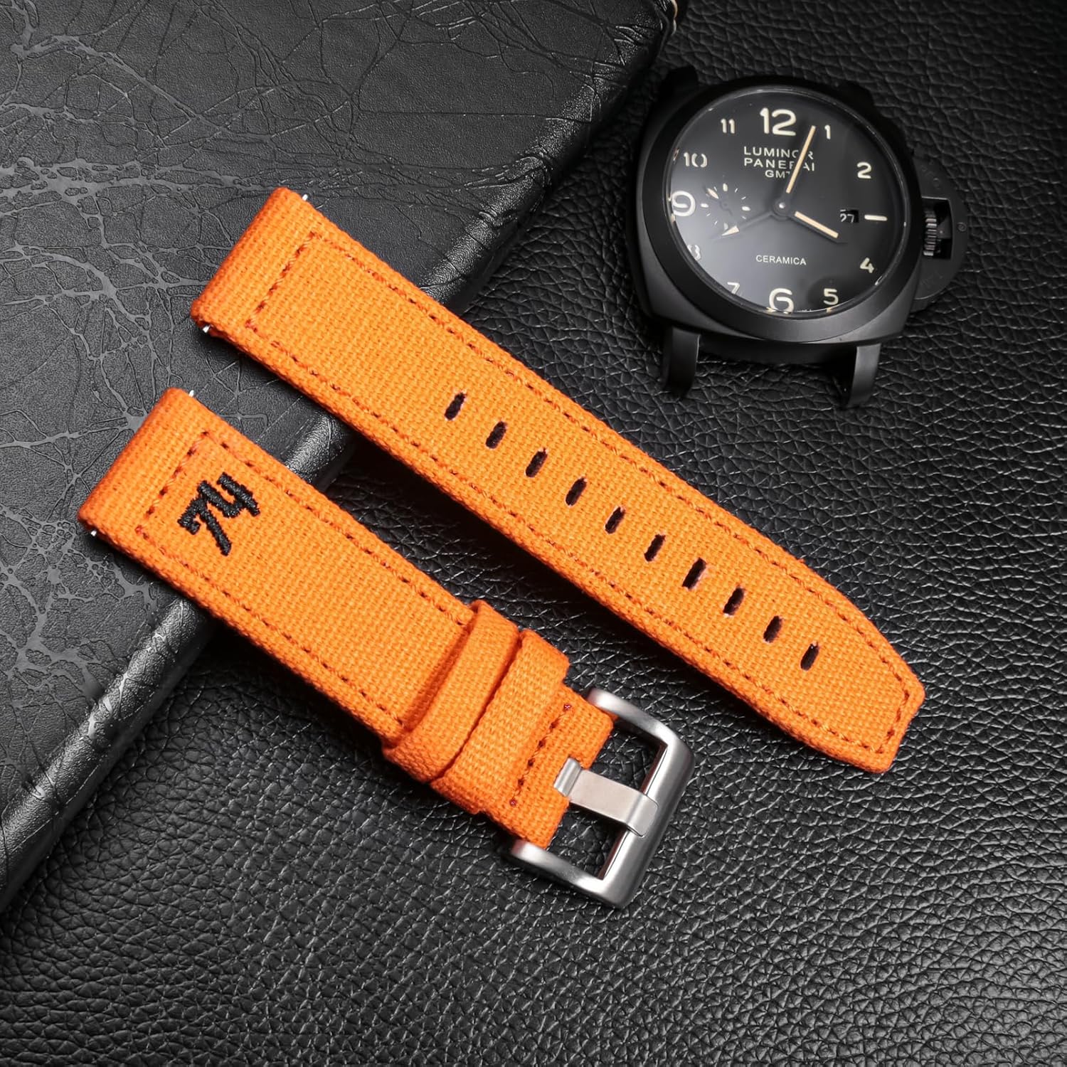 Hemsut Canvas Quick Release Watch Band 18mm 20mm 22mm 24mm Replacement Watch Straps for Men Women